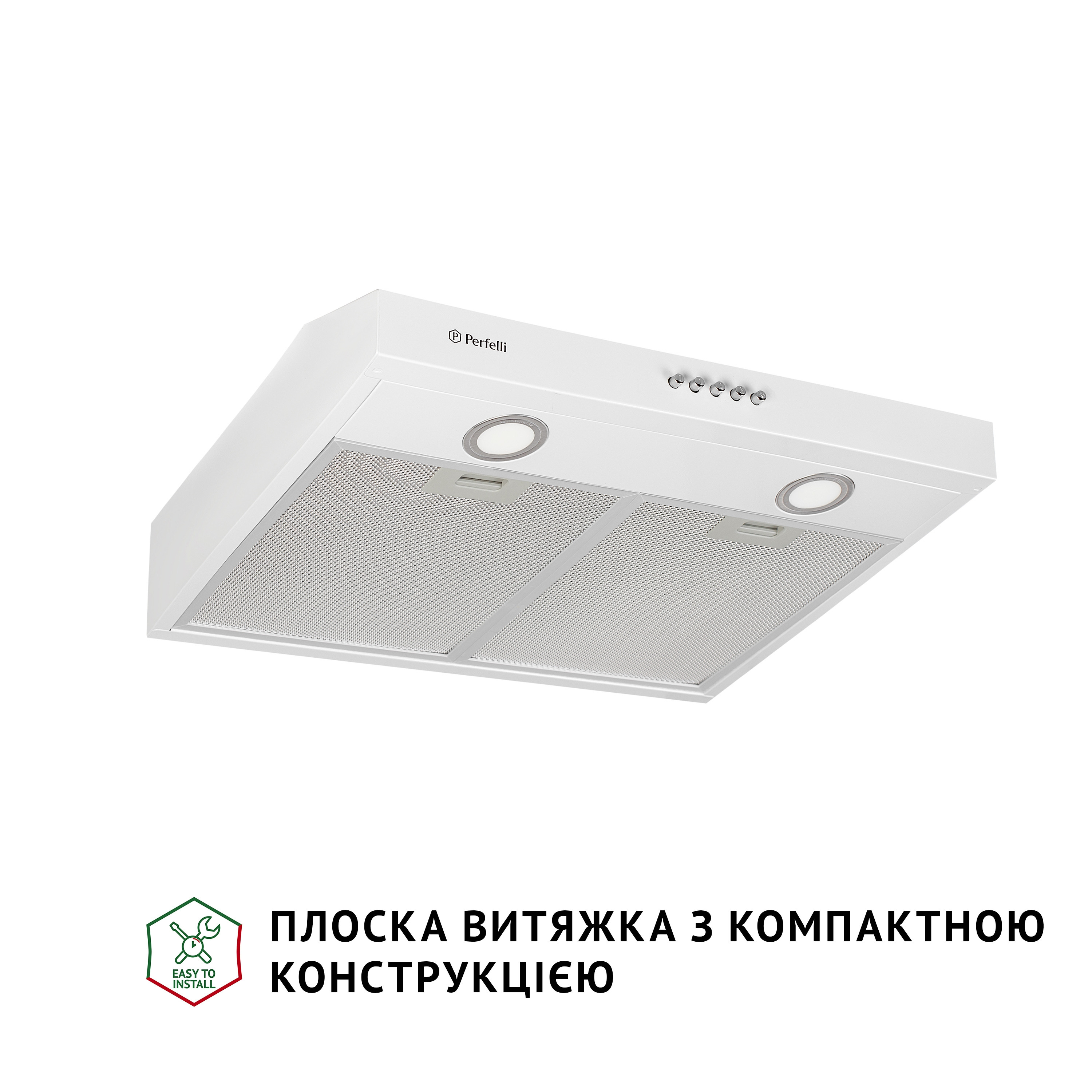 Витяжка плоска Perfelli PL 5002 W LED - зображення 2