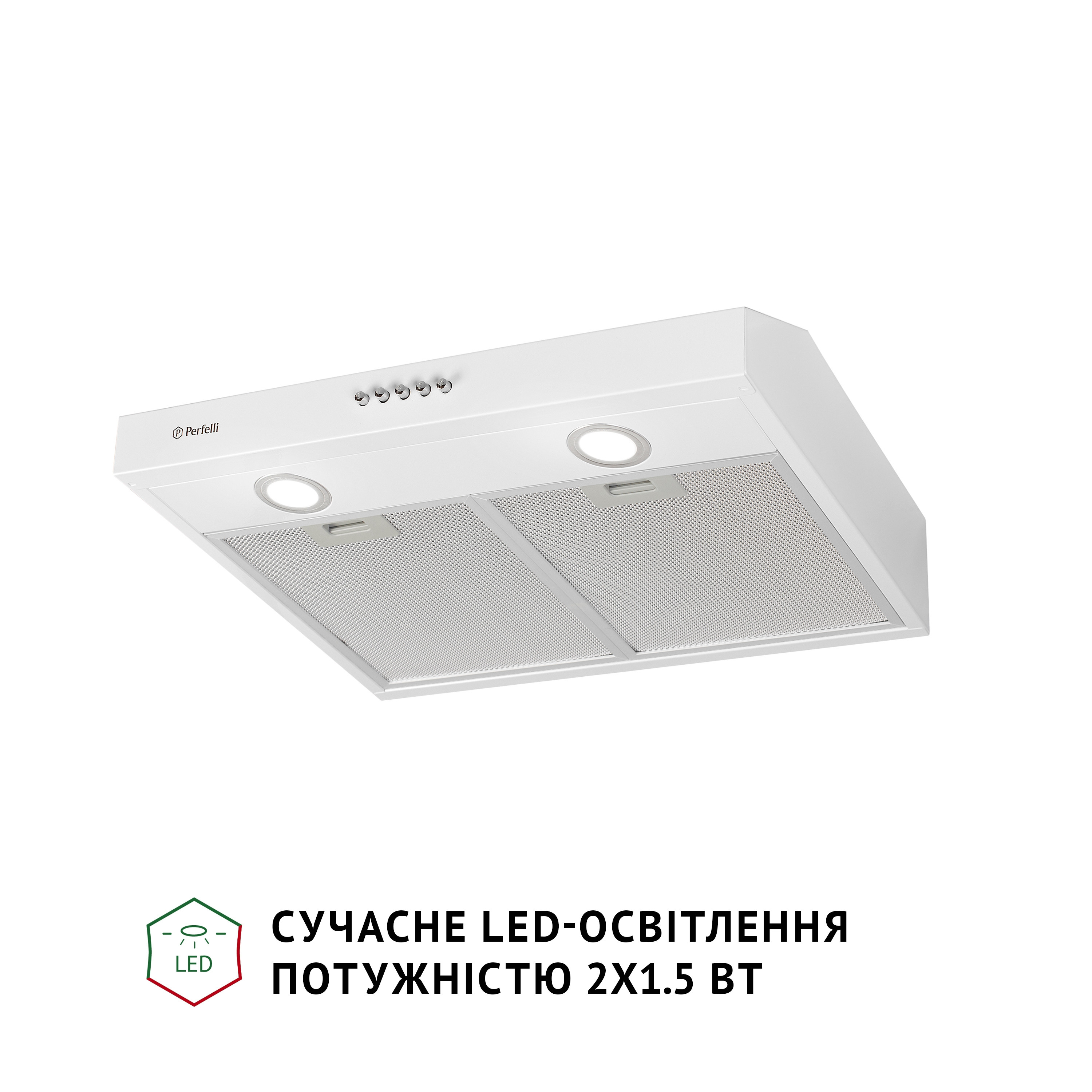 Витяжка плоска Perfelli PL 5002 W LED - зображення 3