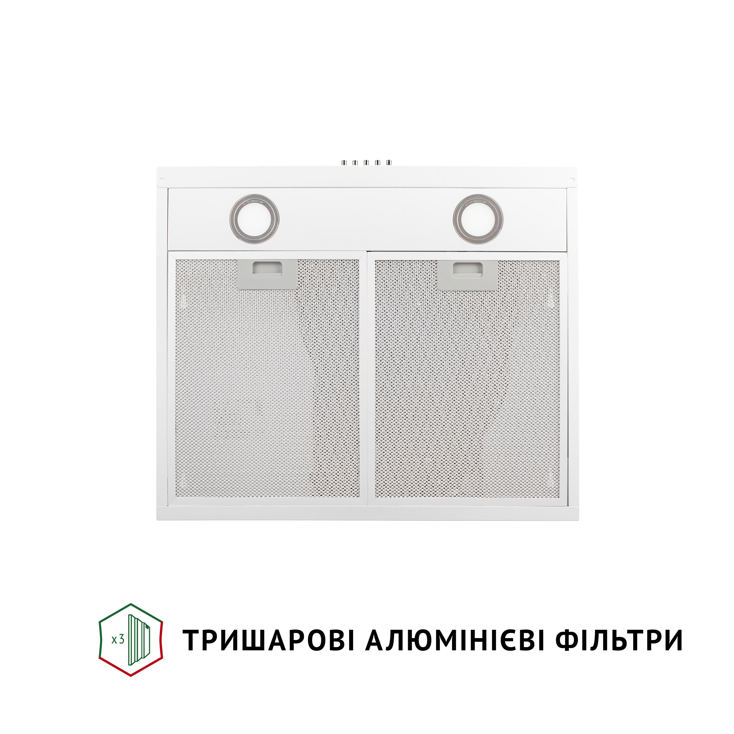 Витяжка плоска Perfelli PL 5002 W LED - зображення 5