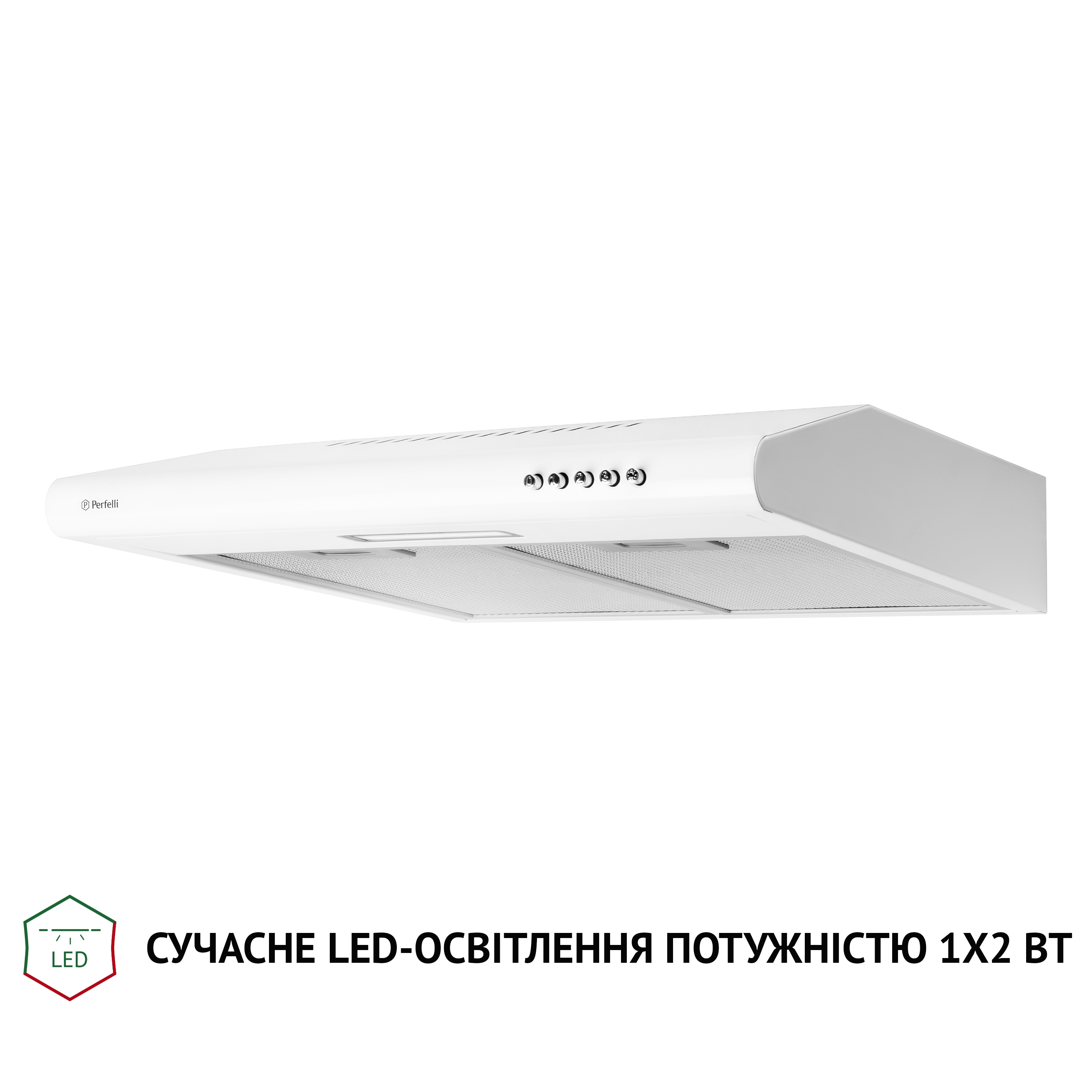 Витяжка плоска Perfelli PL 5124 WH LED - зображення 4