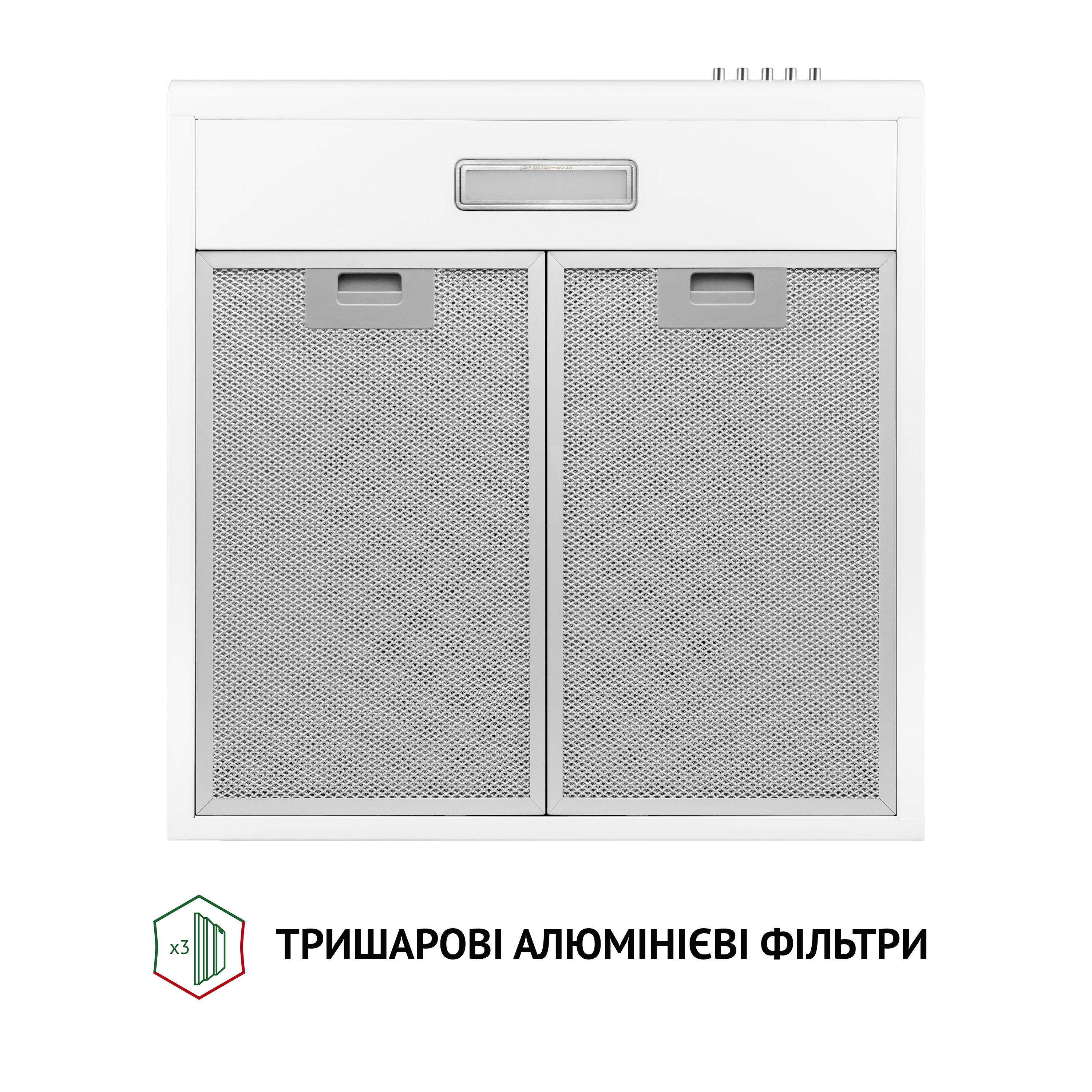 Витяжка плоска Perfelli PL 5124 WH LED - зображення 6