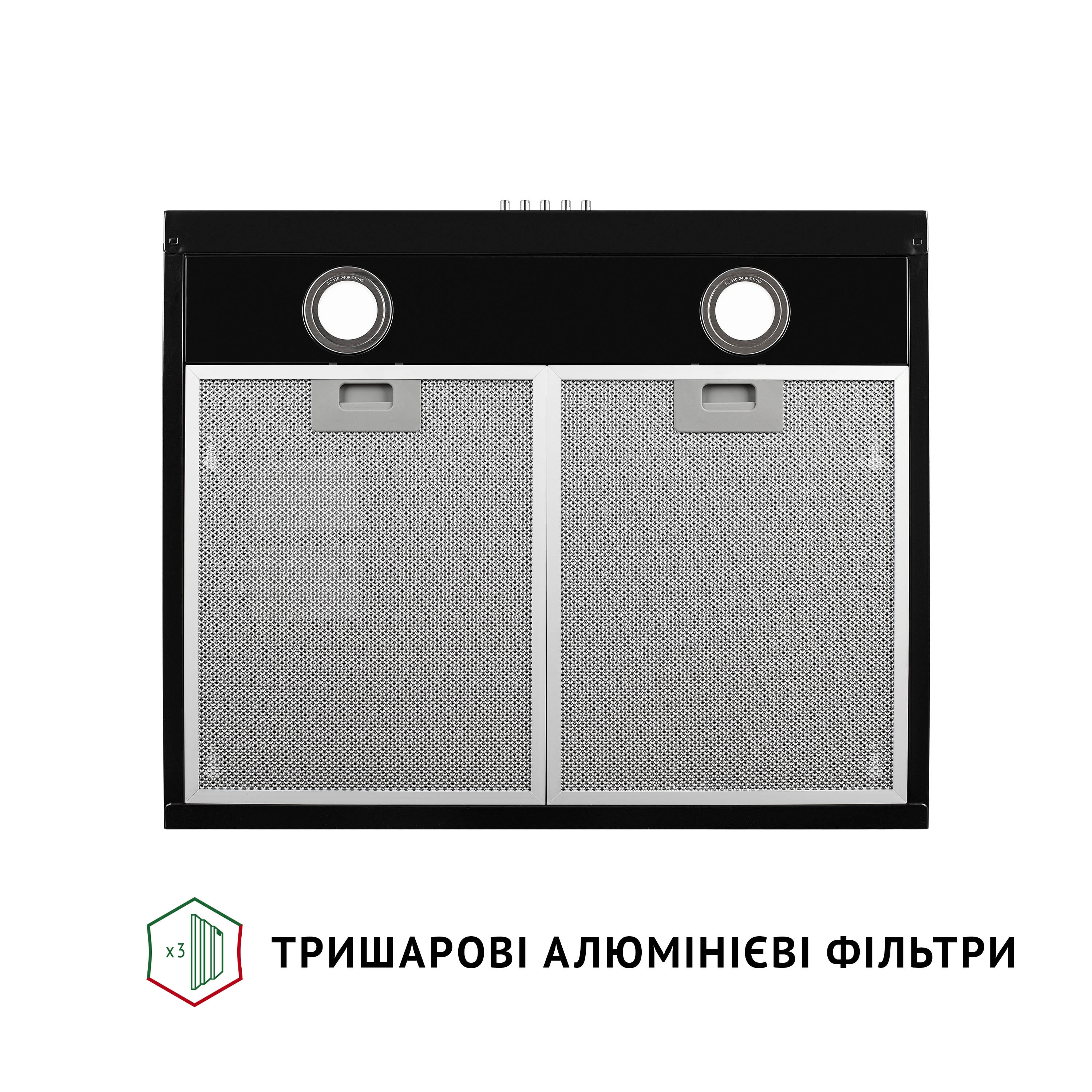 Витяжка плоска Perfelli PL 6002 BL LED - зображення 5