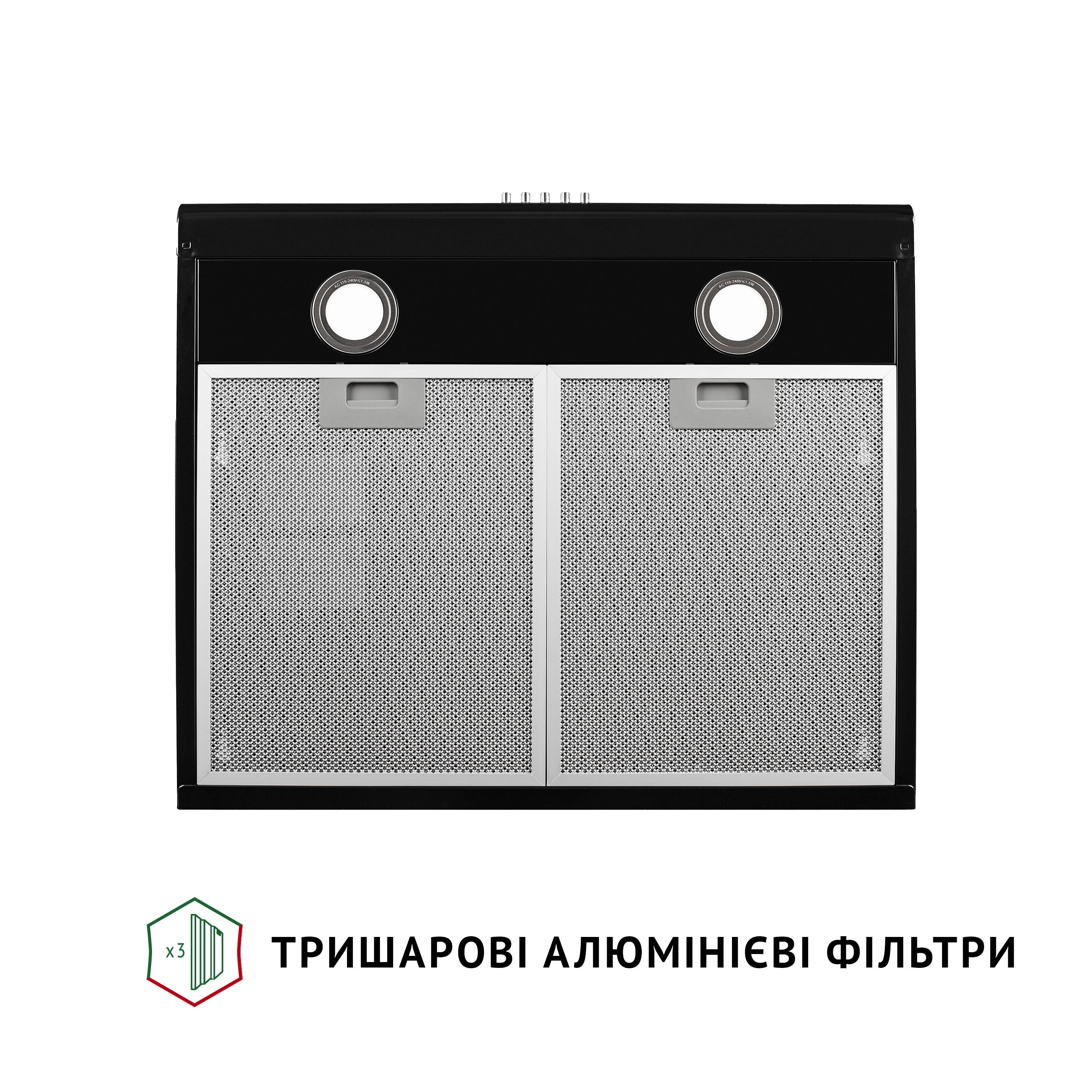 Витяжка плоска Perfelli PL 6022 BL LED - зображення 5