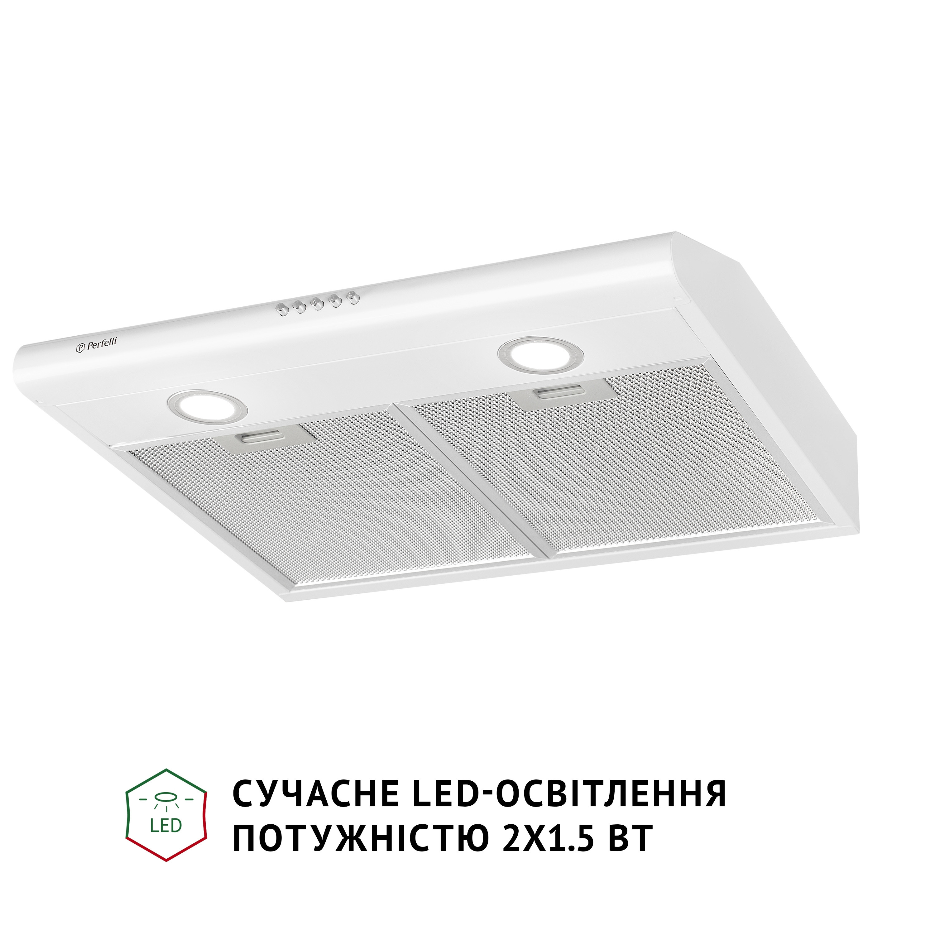 Витяжка плоска Perfelli PL 6022 W LED - зображення 3