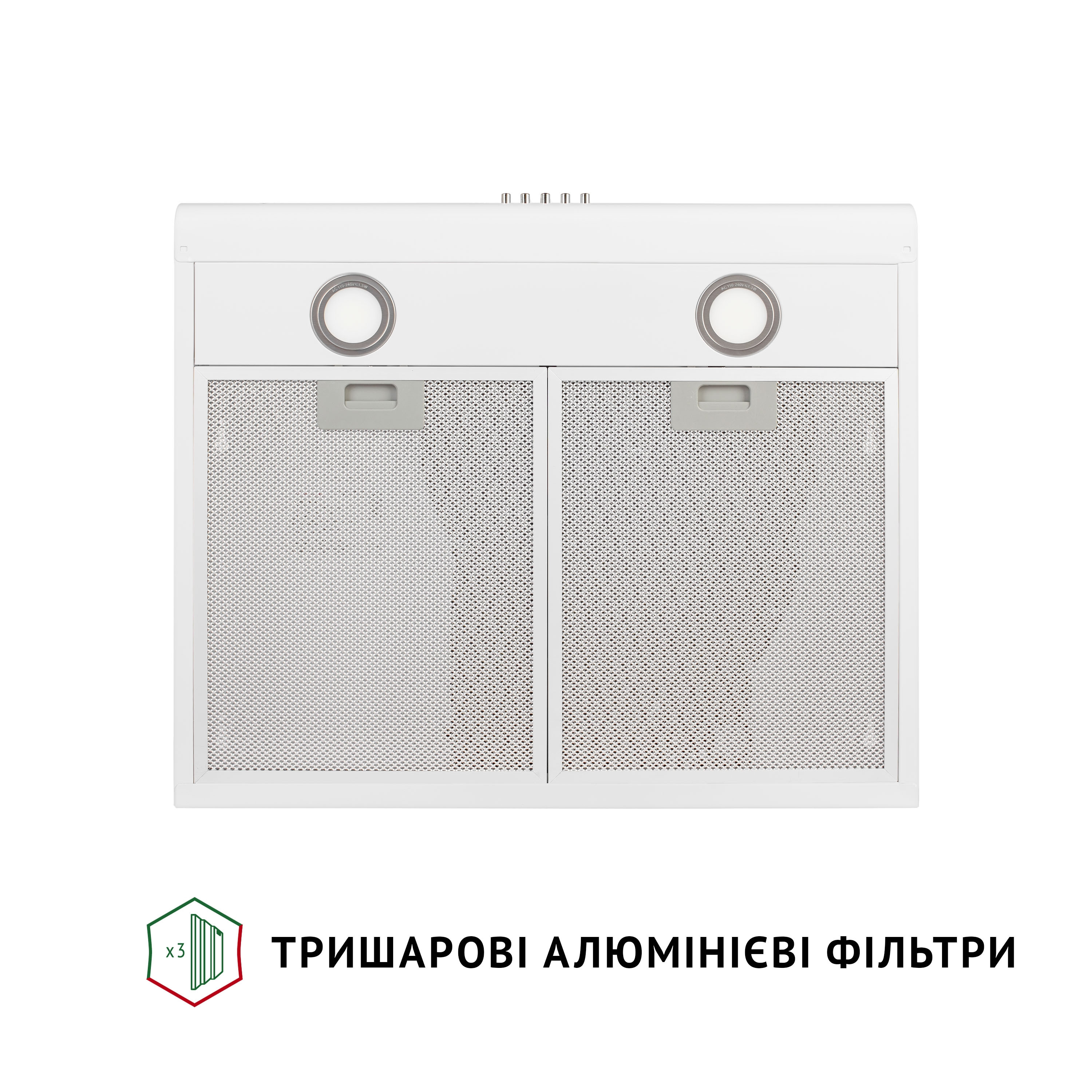 Витяжка плоска Perfelli PL 6022 W LED - зображення 5