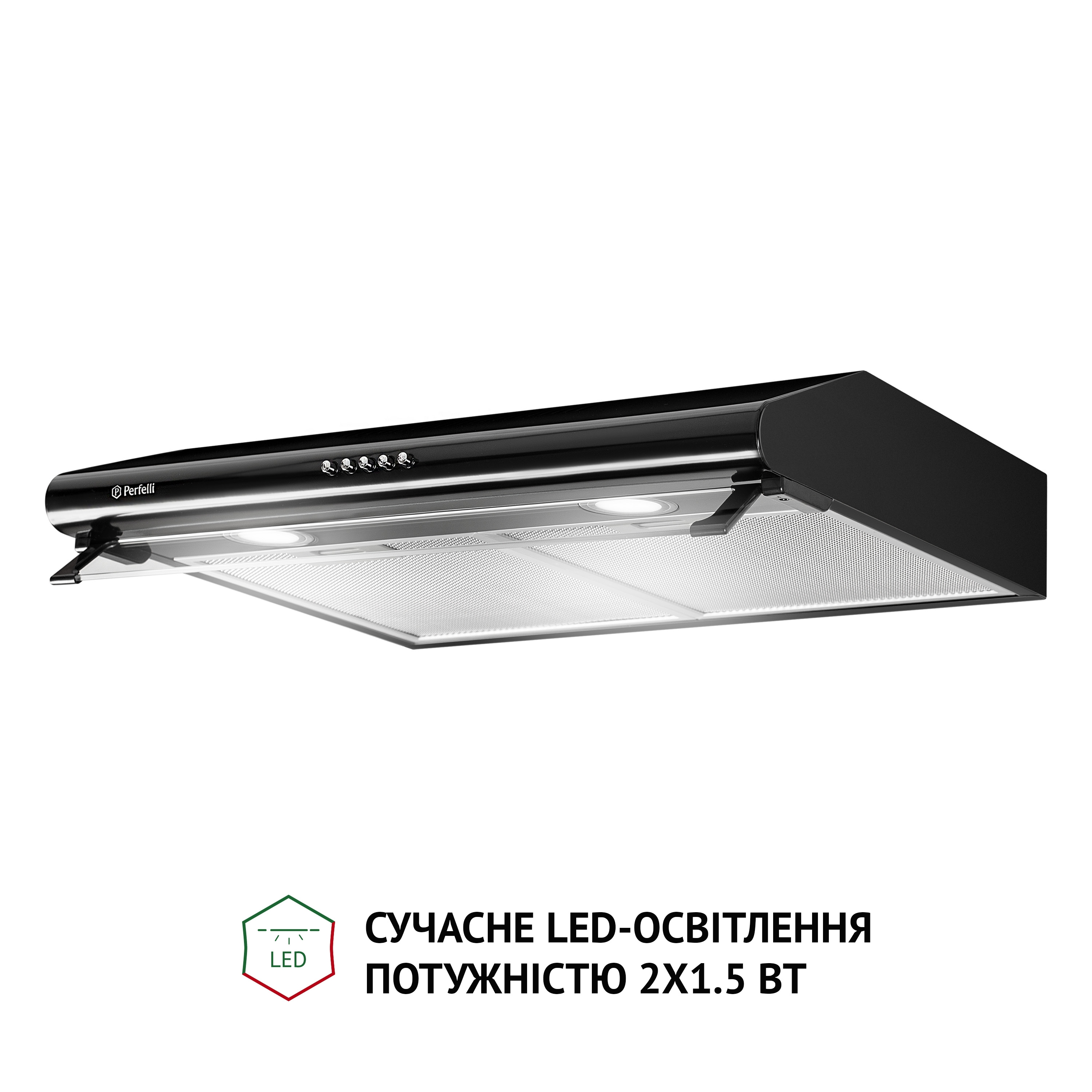 Витяжка плоска Perfelli PL 6042 BL LED - зображення 3