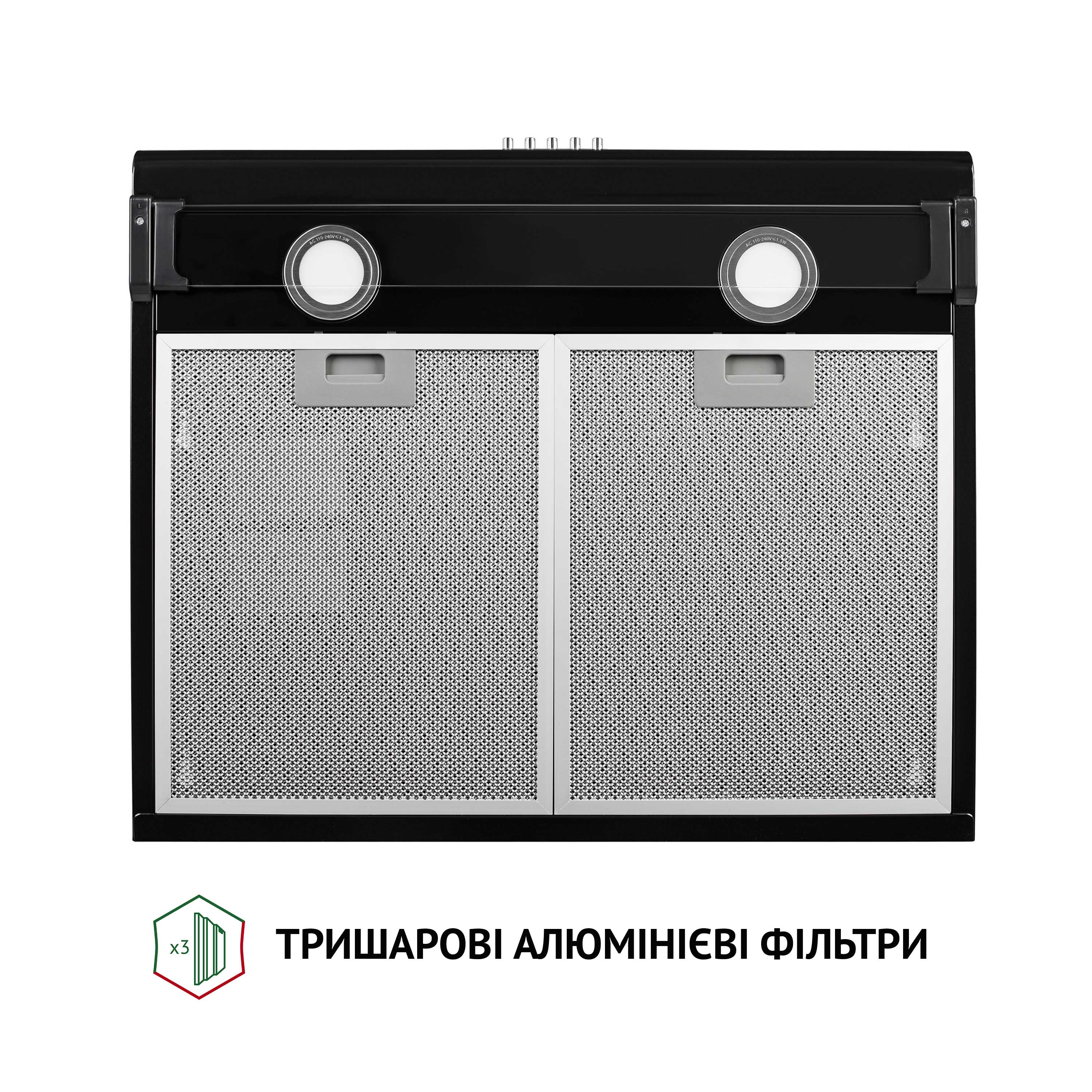 Витяжка плоска Perfelli PL 6042 BL LED - зображення 5