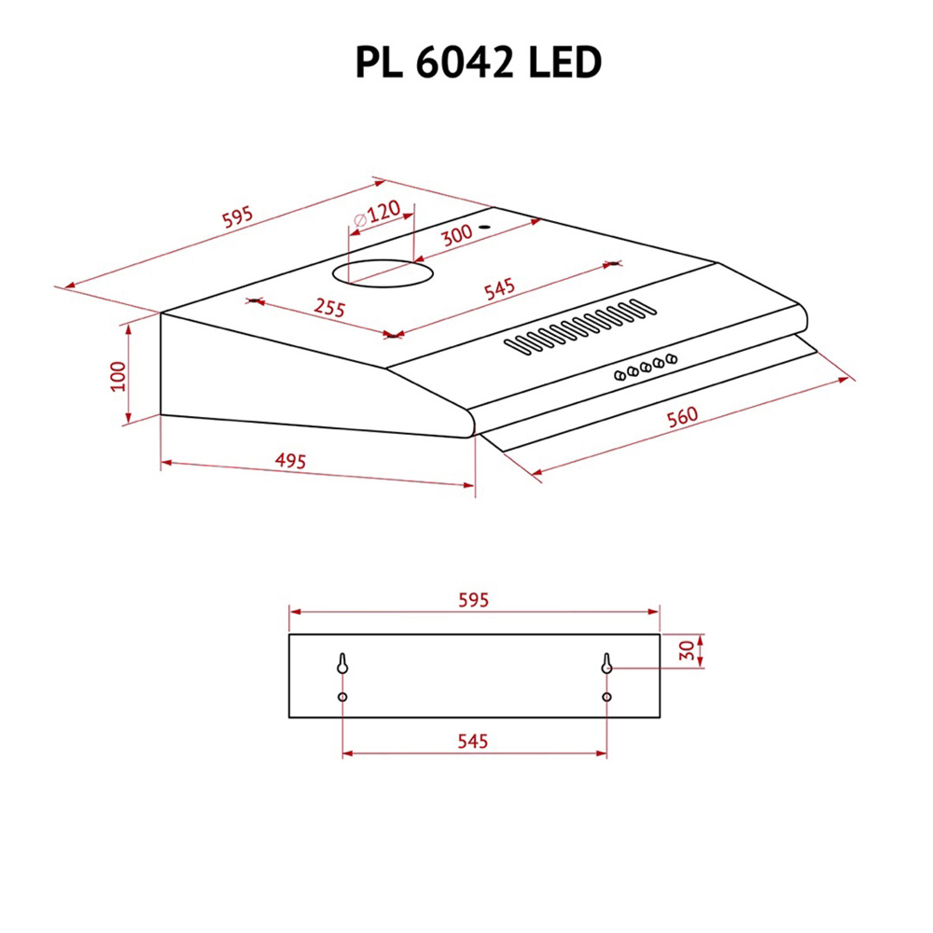 Витяжка плоска Perfelli PL 6042 I LED - зображення 11