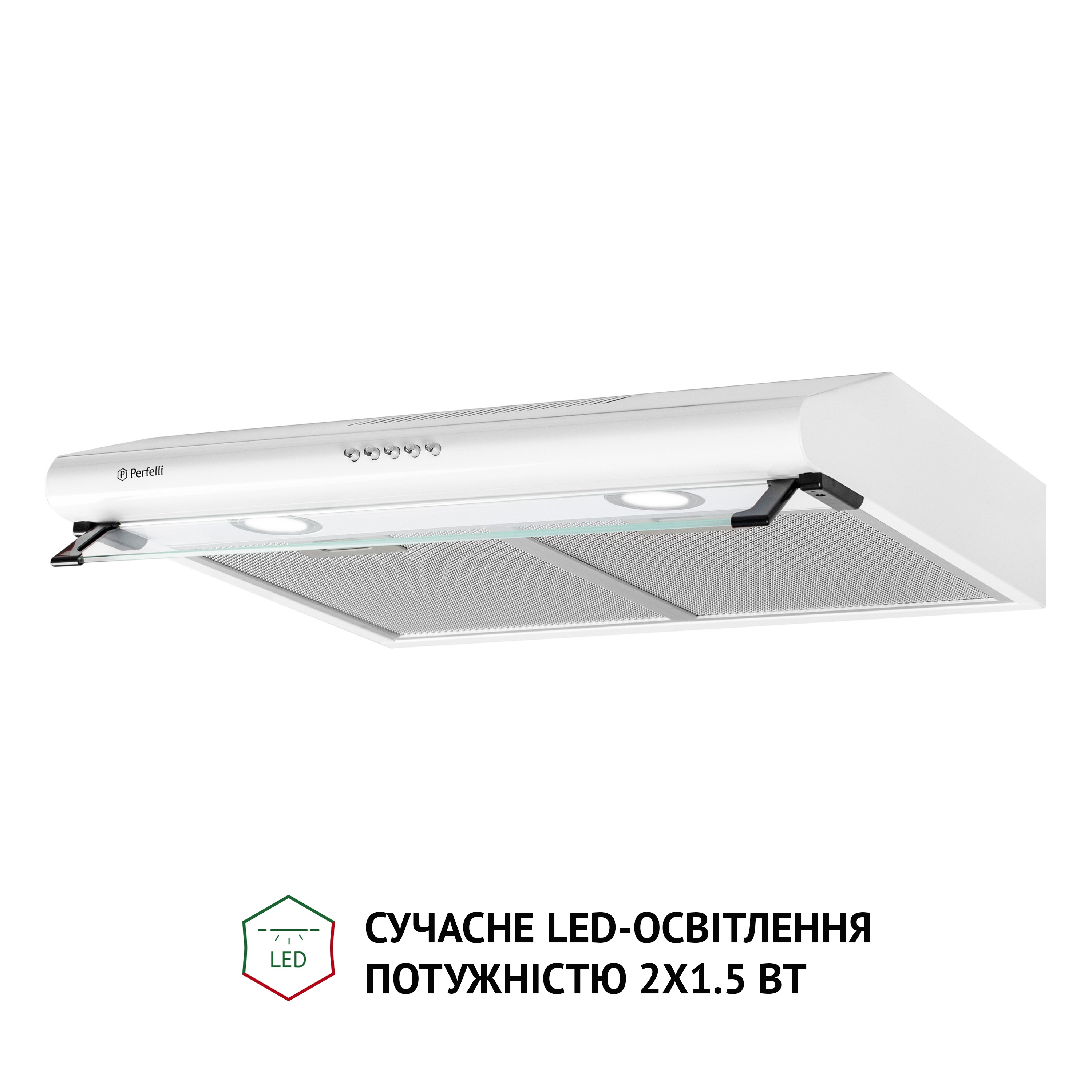 Витяжка плоска Perfelli PL 6042 W LED - зображення 3