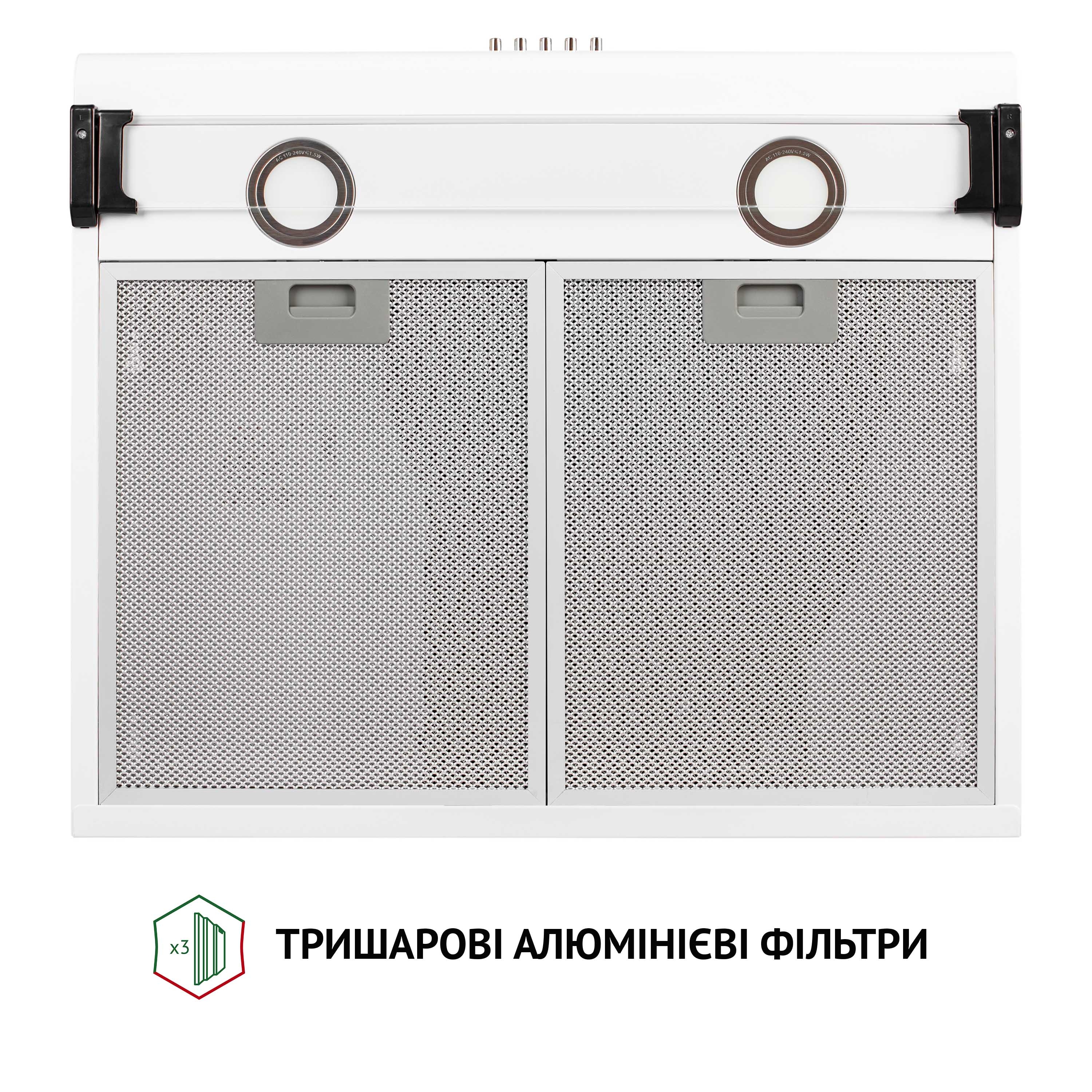 Витяжка плоска Perfelli PL 6042 W LED - зображення 5