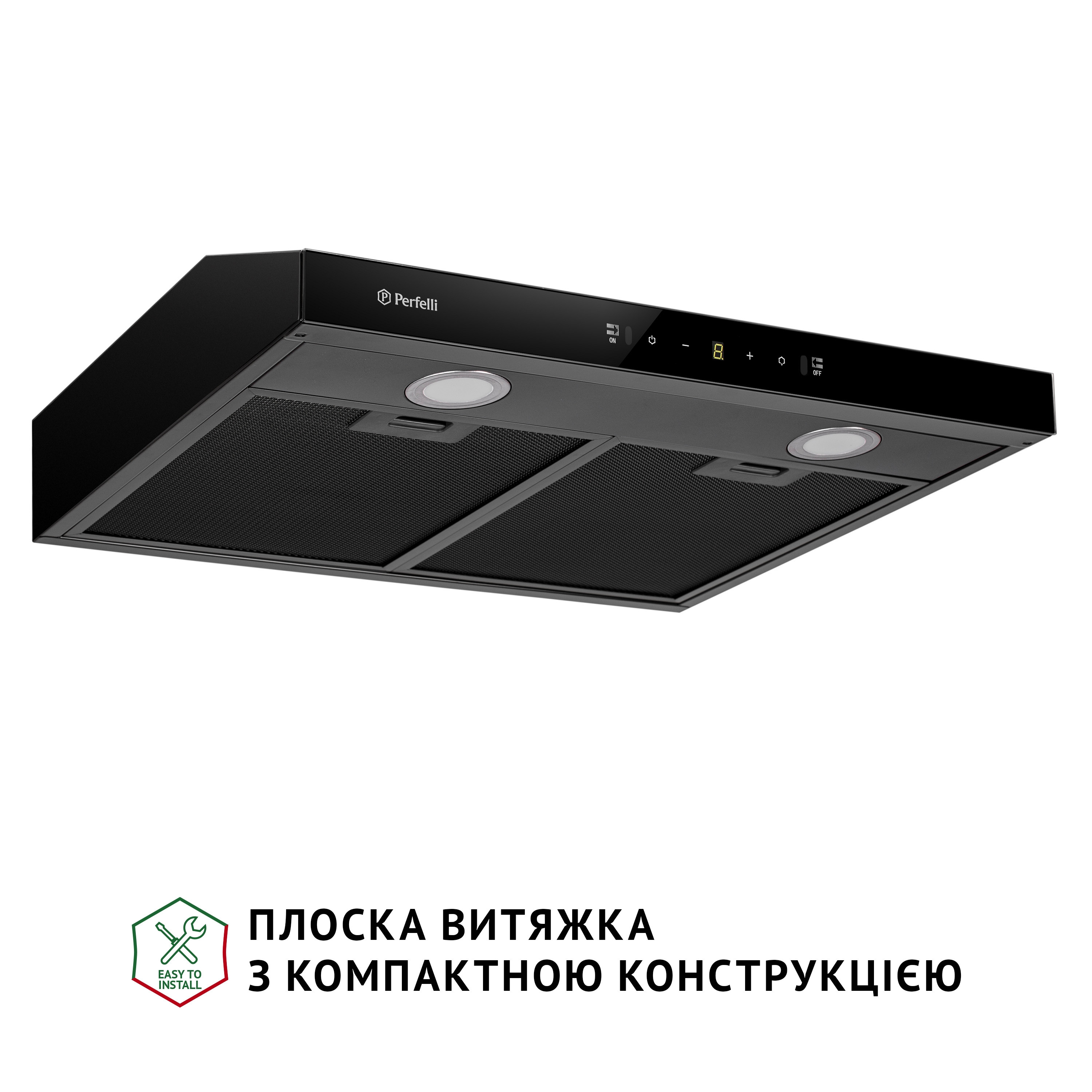 Витяжка плоска Perfelli RINCI 6CWB NERO - зображення 2