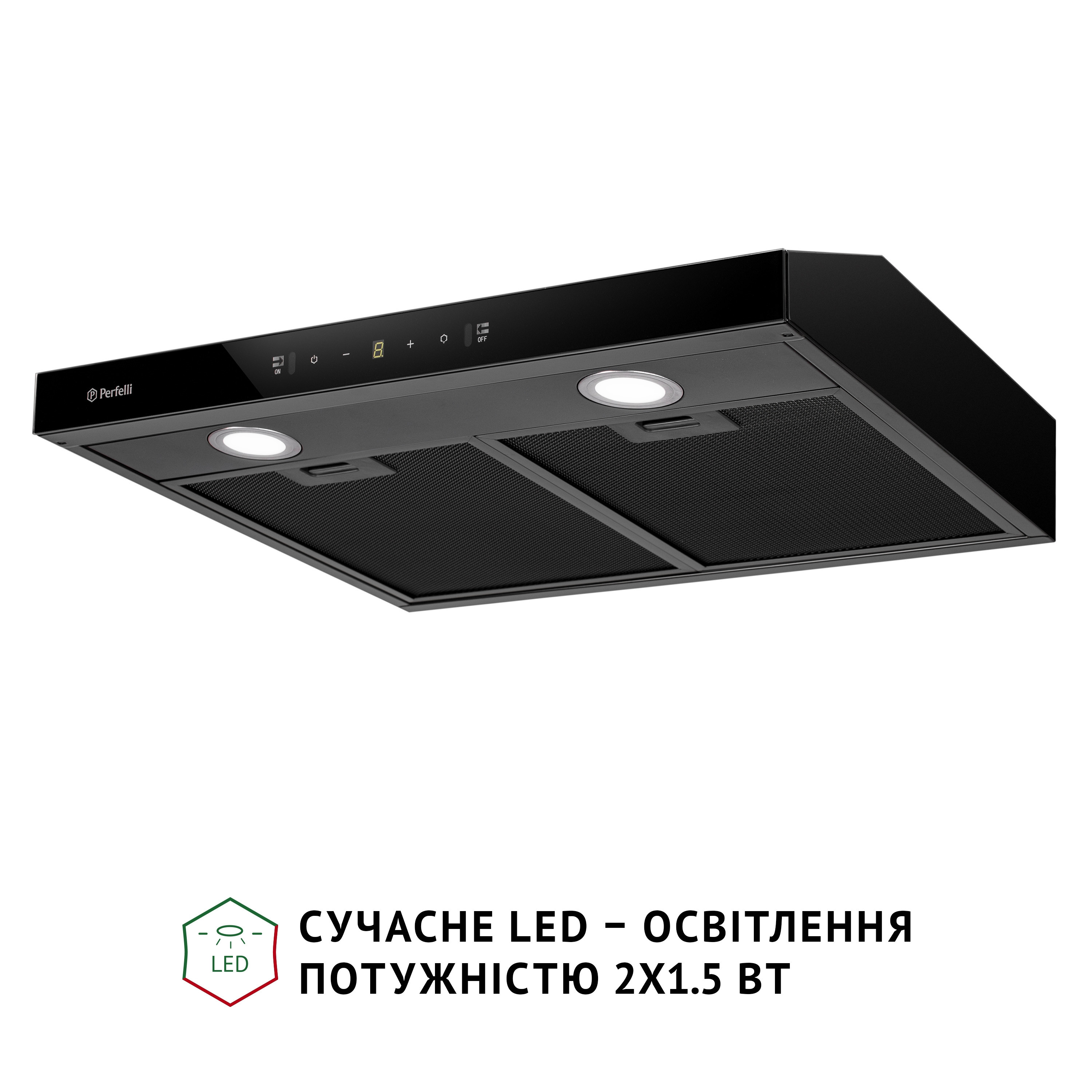 Витяжка плоска Perfelli RINCI 6CWB NERO - зображення 4