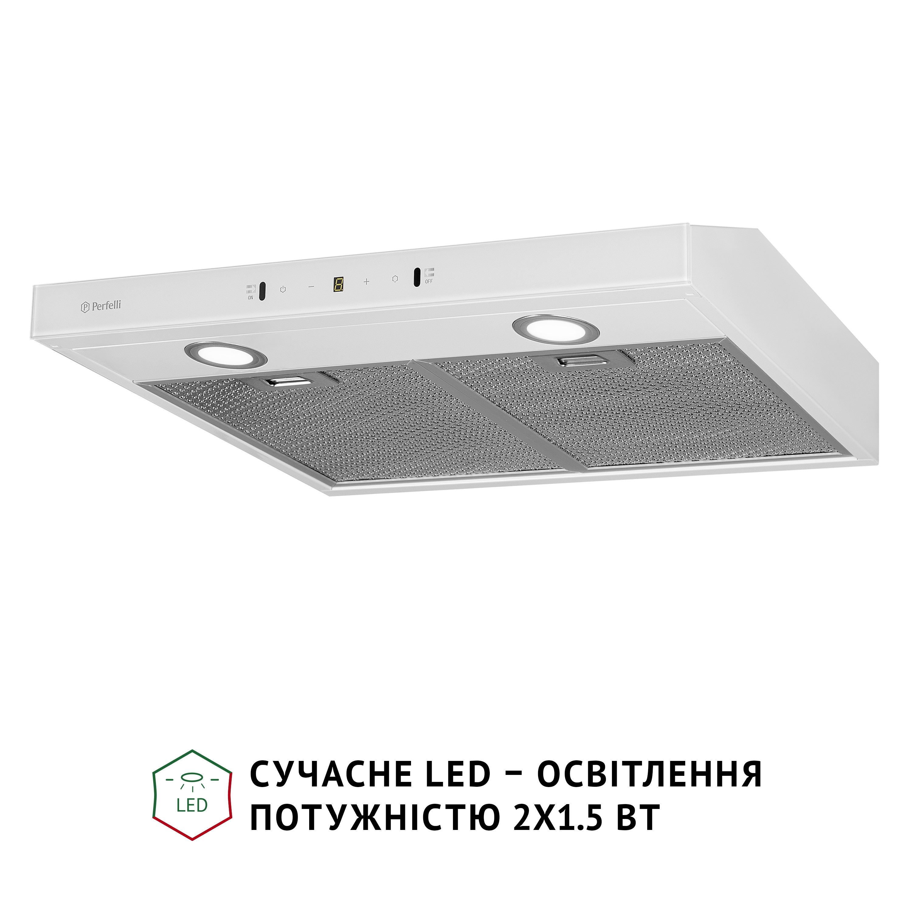 Витяжка плоска Perfelli RINCI 6CWX BIANCO - зображення 4