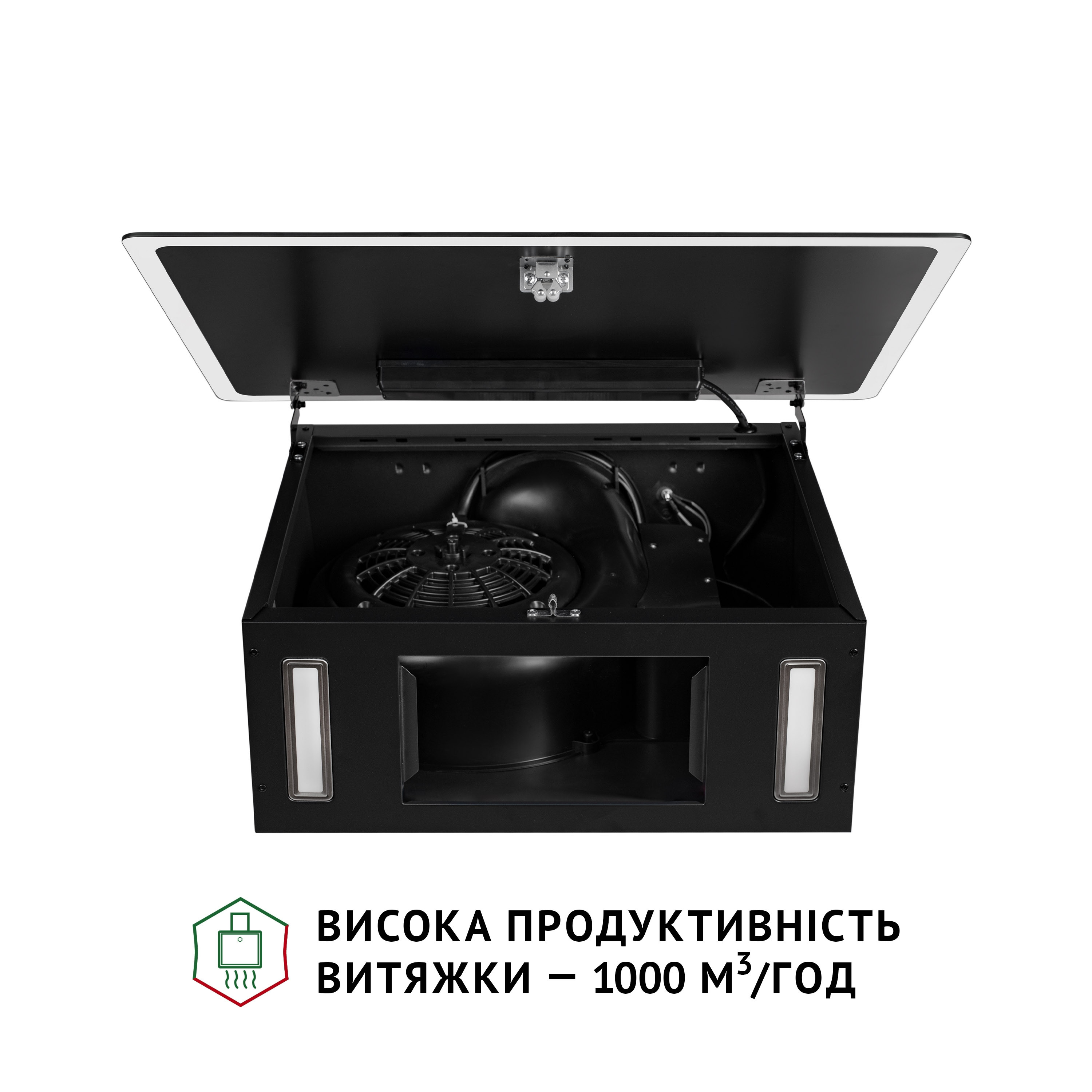 Витяжка декоративна похила Perfelli RIVA NERO - зображення 11