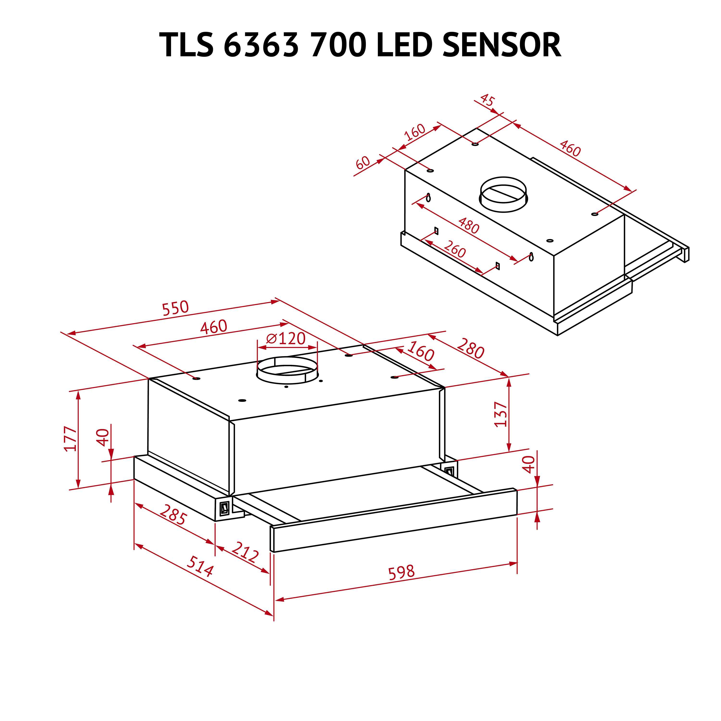 Витяжка телескопічна Perfelli TLS 6363 WH 700 LED Sensor - зображення 11