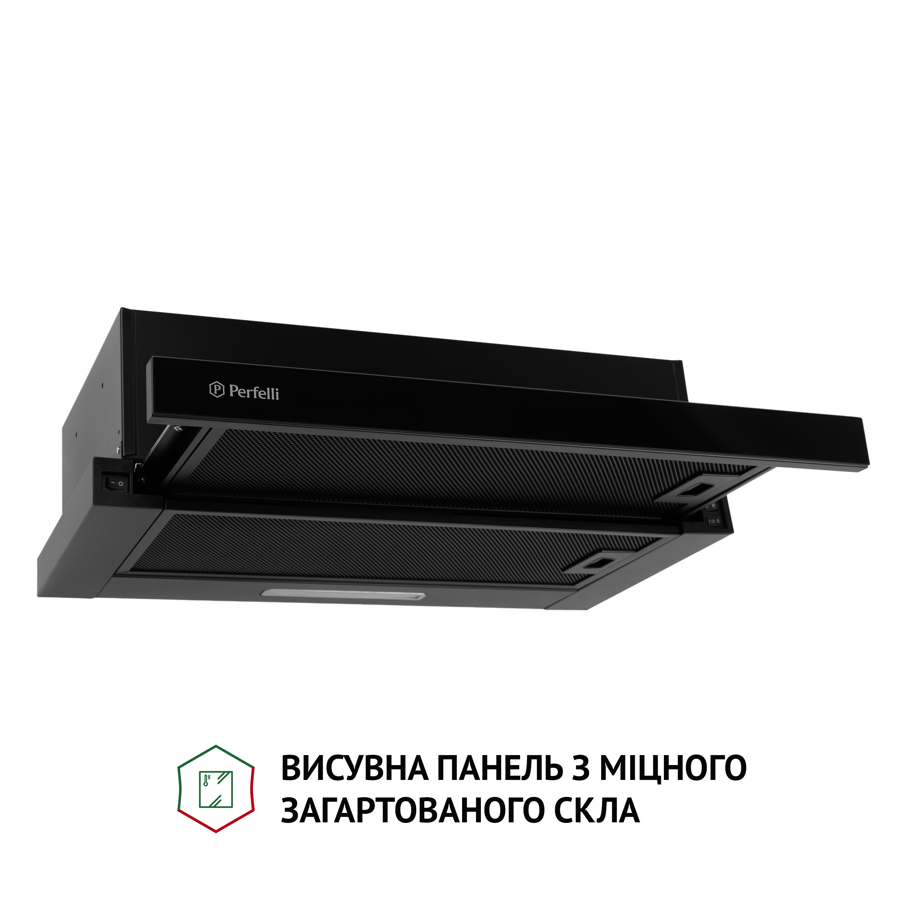 Витяжка телескопічна Perfelli TL 6333 BL 700 LED GLASS - зображення 3