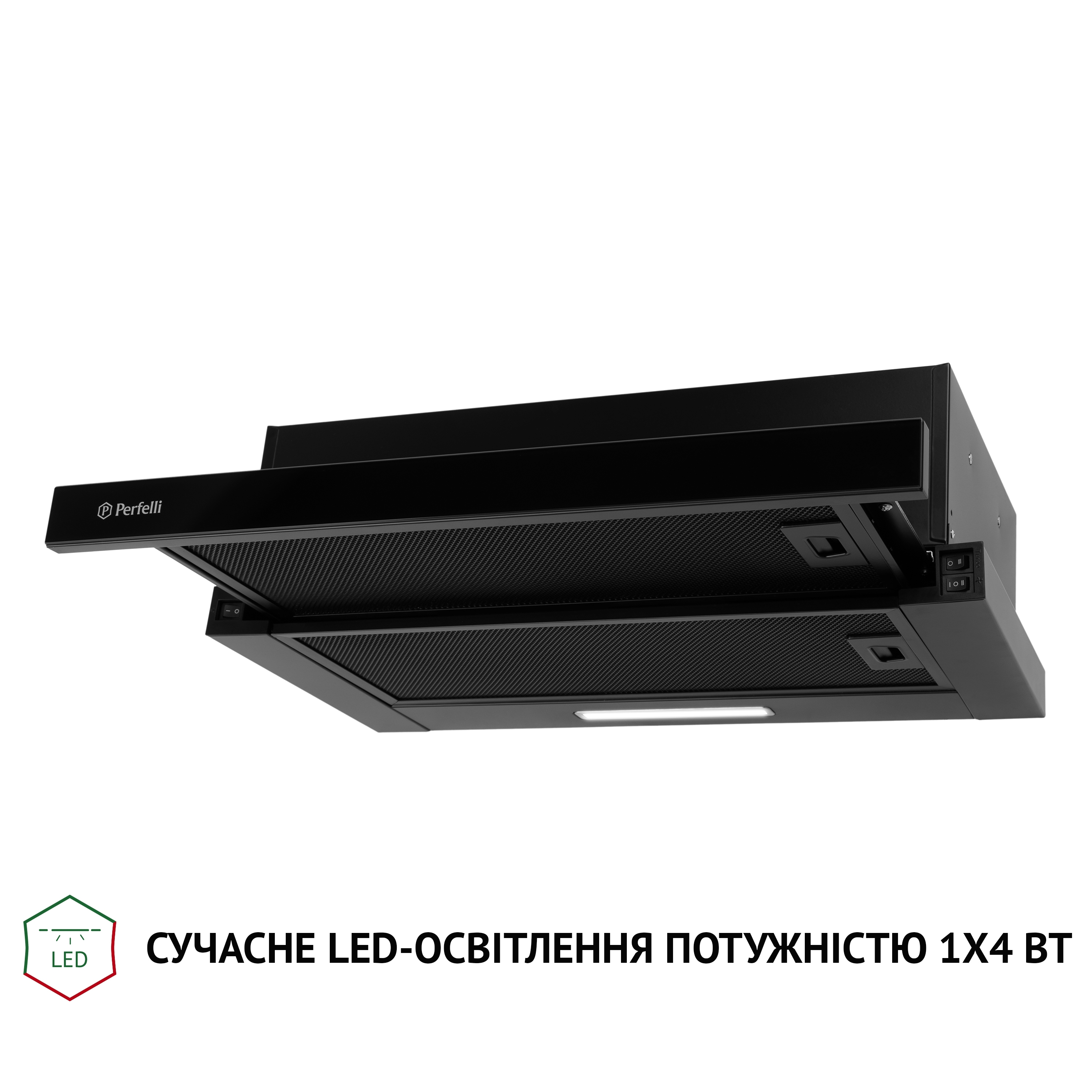 Витяжка телескопічна Perfelli TL 6333 BL 700 LED GLASS - зображення 4