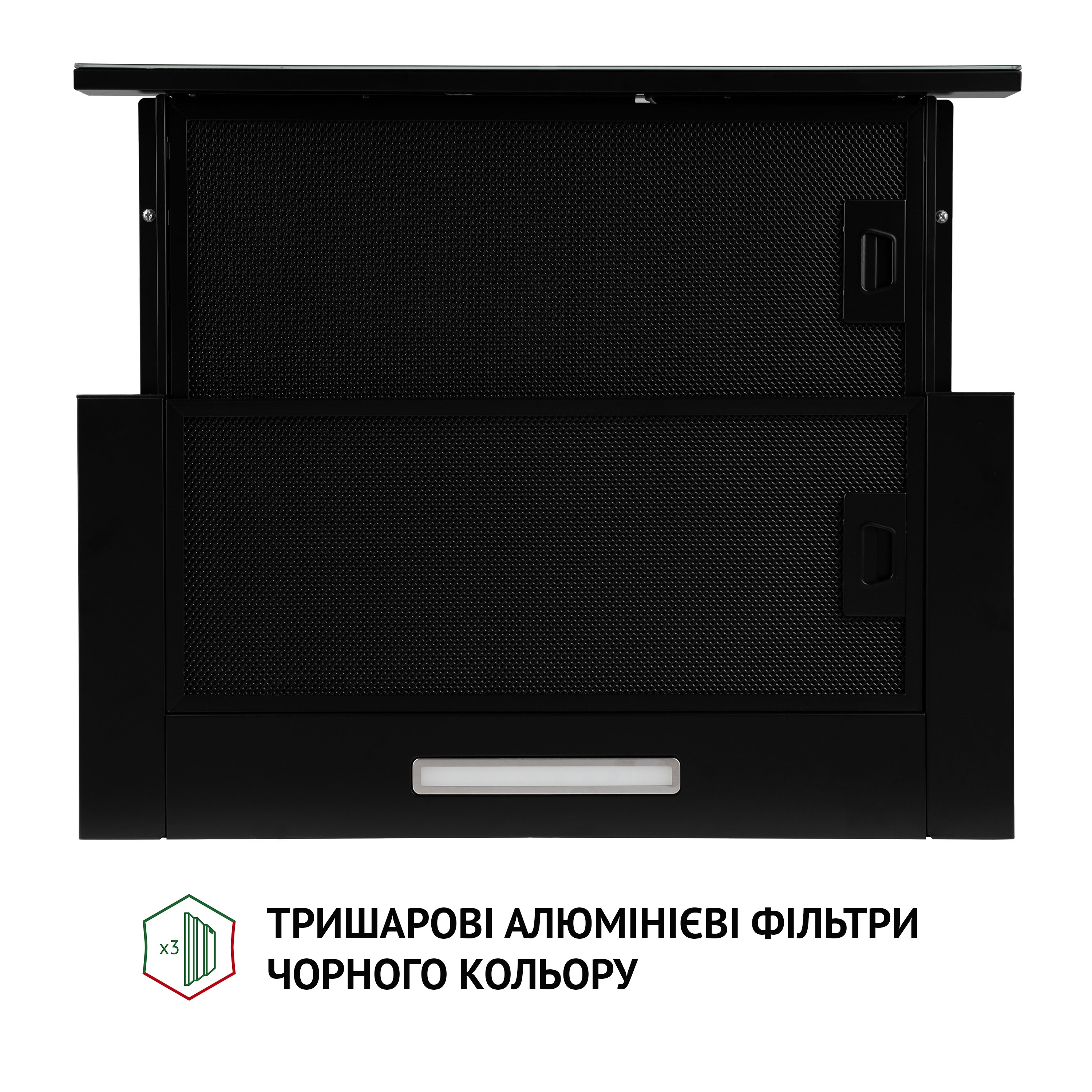 Витяжка телескопічна Perfelli TL 6333 BL 700 LED GLASS - зображення 7
