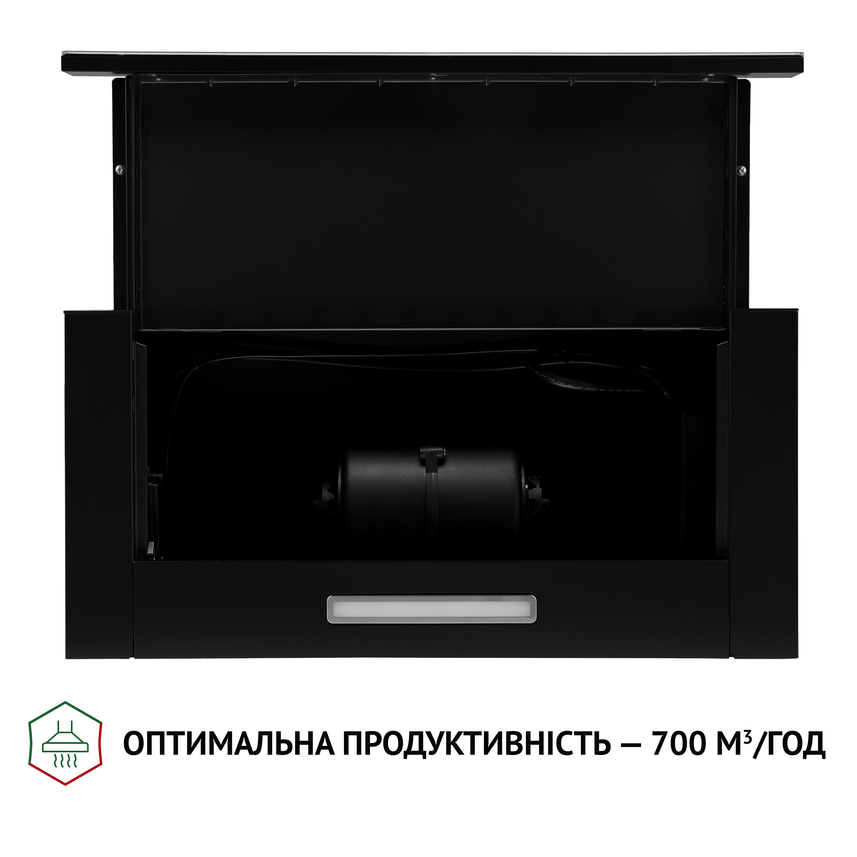 Витяжка телескопічна Perfelli TL 6333 BL 700 LED GLASS - зображення 8