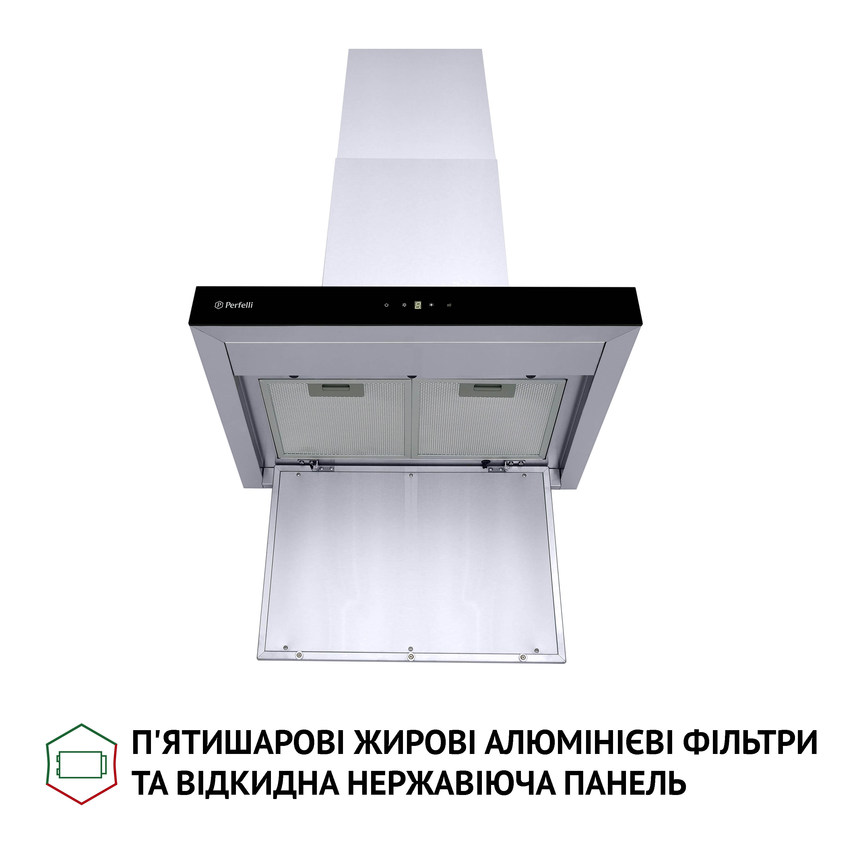Perfelli 5902767157483 - зображення 6 Витяжка декоративна Т-подібна Perfelli TS 6635 I/BL 1000 LED - зображення 6
