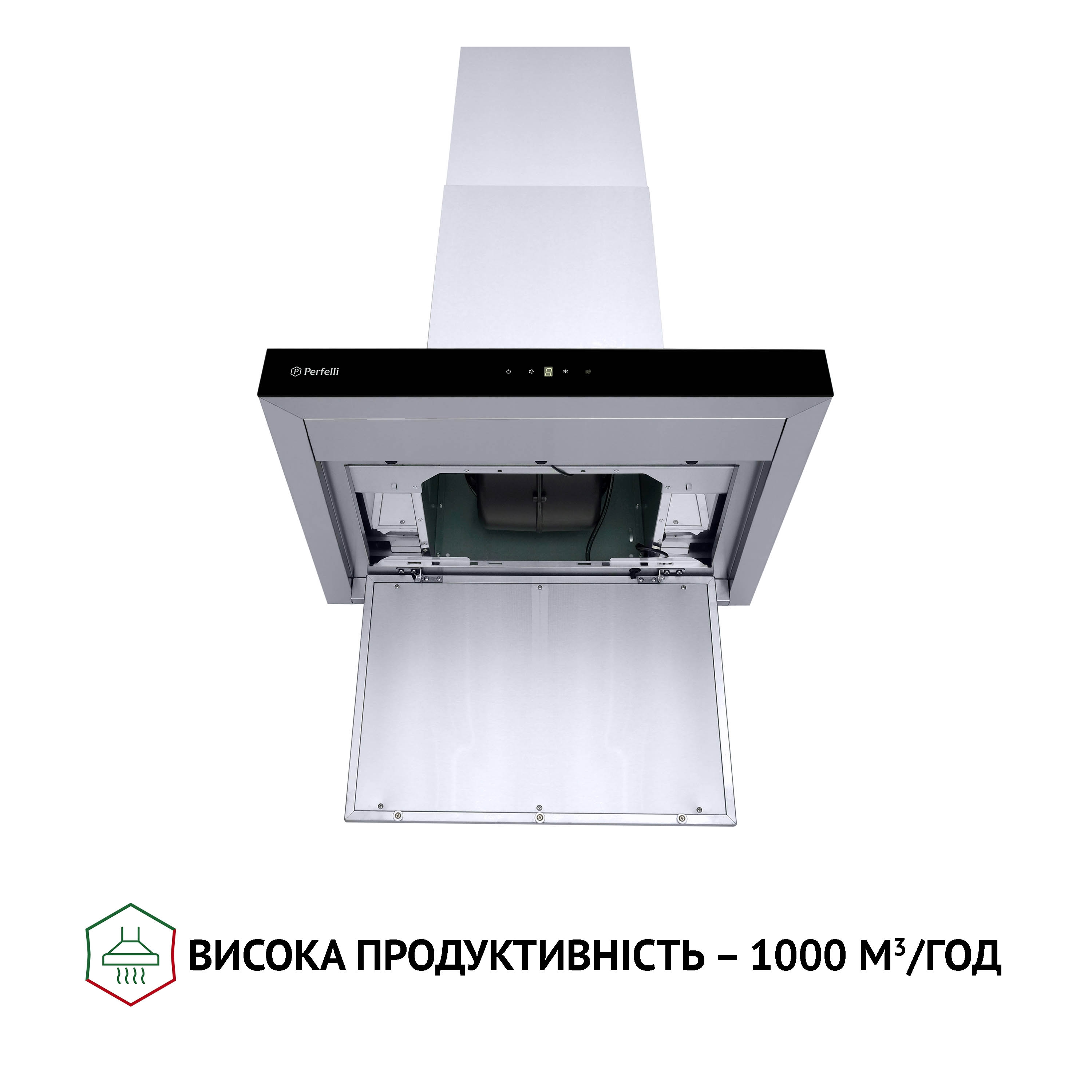 Perfelli 5902767157483 - зображення 7 Витяжка декоративна Т-подібна Perfelli TS 6635 I/BL 1000 LED - зображення 7