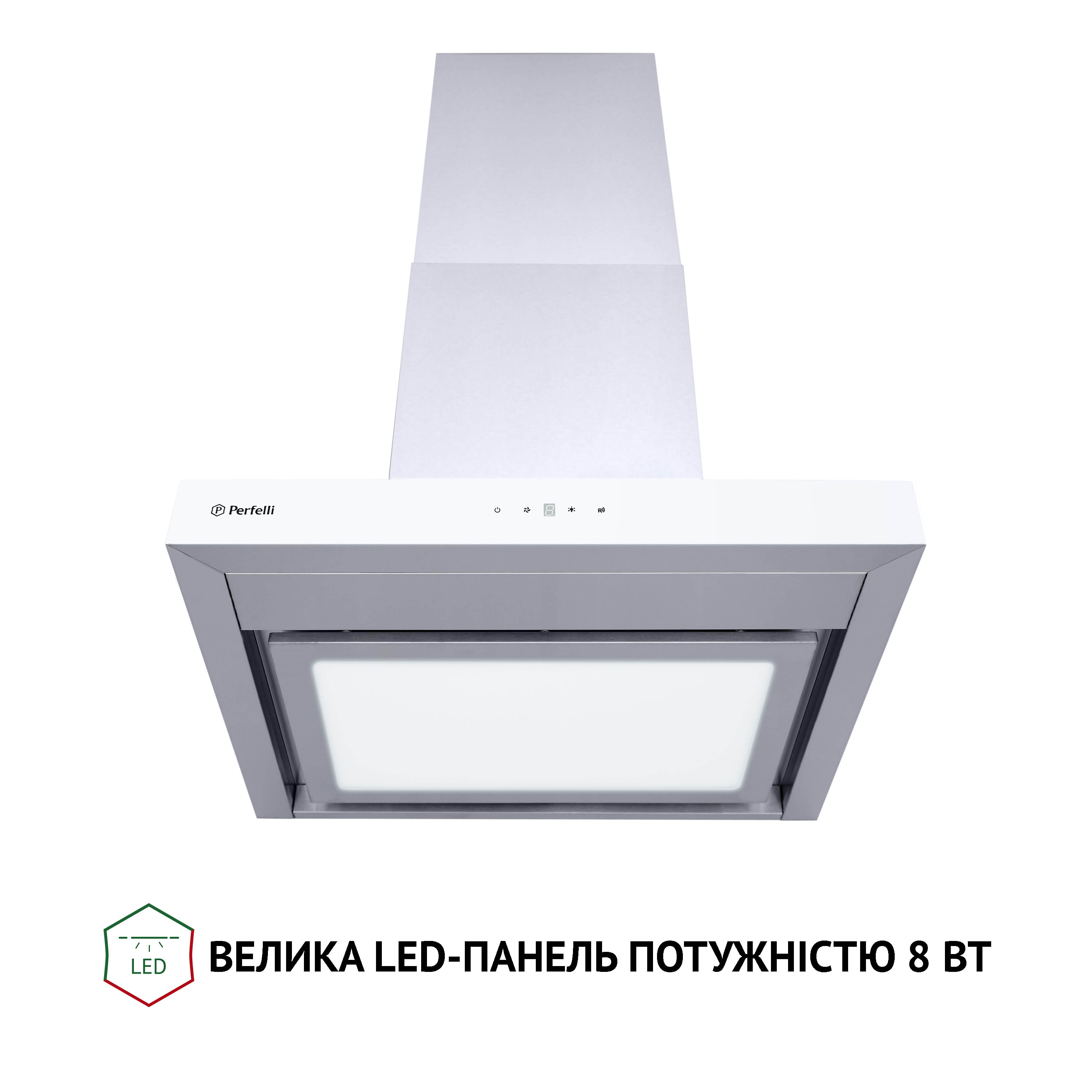 Perfelli 5902767157490 - зображення 3 Витяжка декоративна Т-подібна Perfelli TS 6635 I/WH 1000 LED - зображення 3