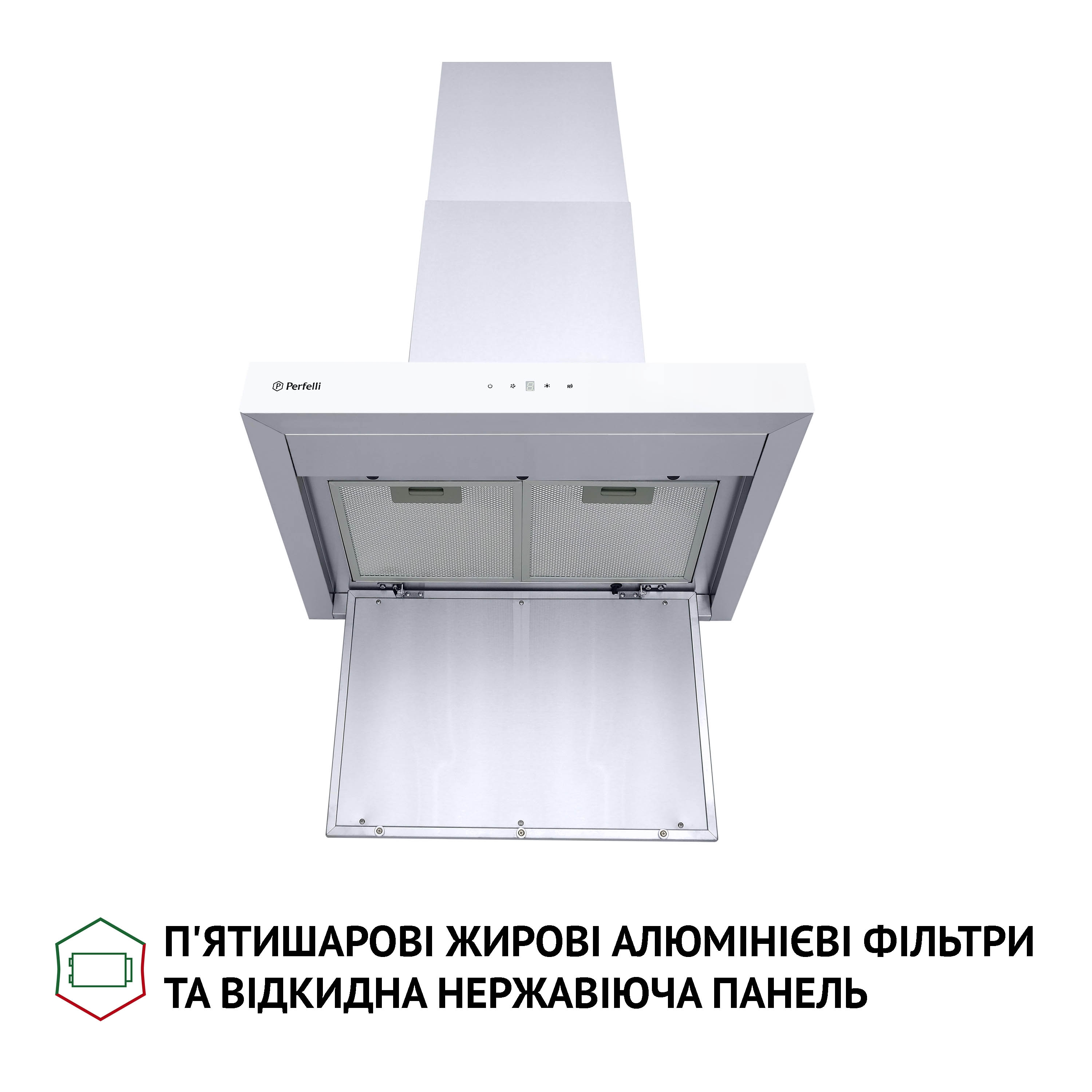 Perfelli 5902767157490 - зображення 6 Витяжка декоративна Т-подібна Perfelli TS 6635 I/WH 1000 LED - зображення 6
