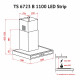 Вытяжка декоративная Т-образная Perfelli TS 6723 B 1100 WH LED Strip - зображення 9