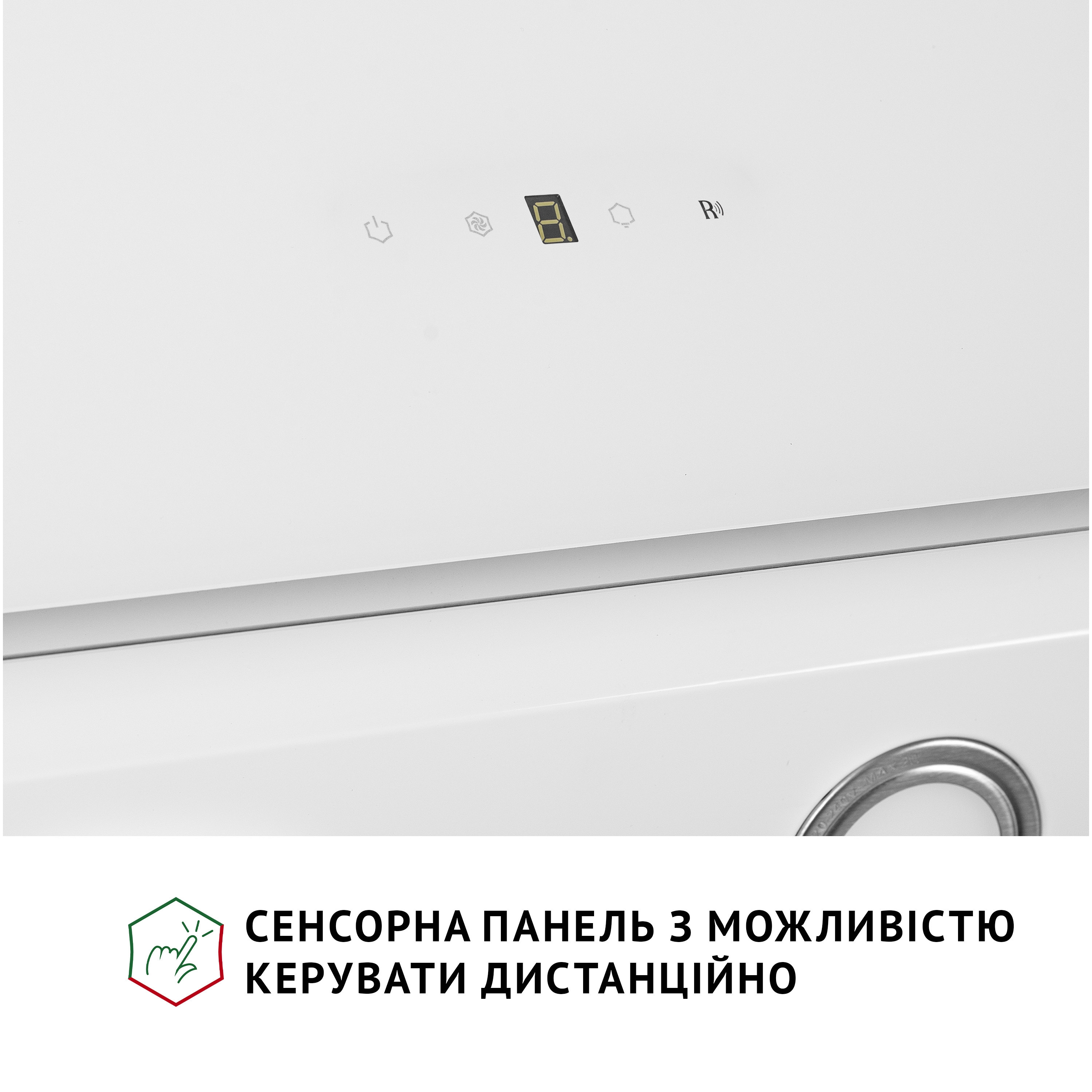 Вытяжка декоративная наклонная Perfelli VICCO 5HSR BIANCO - зображення 7