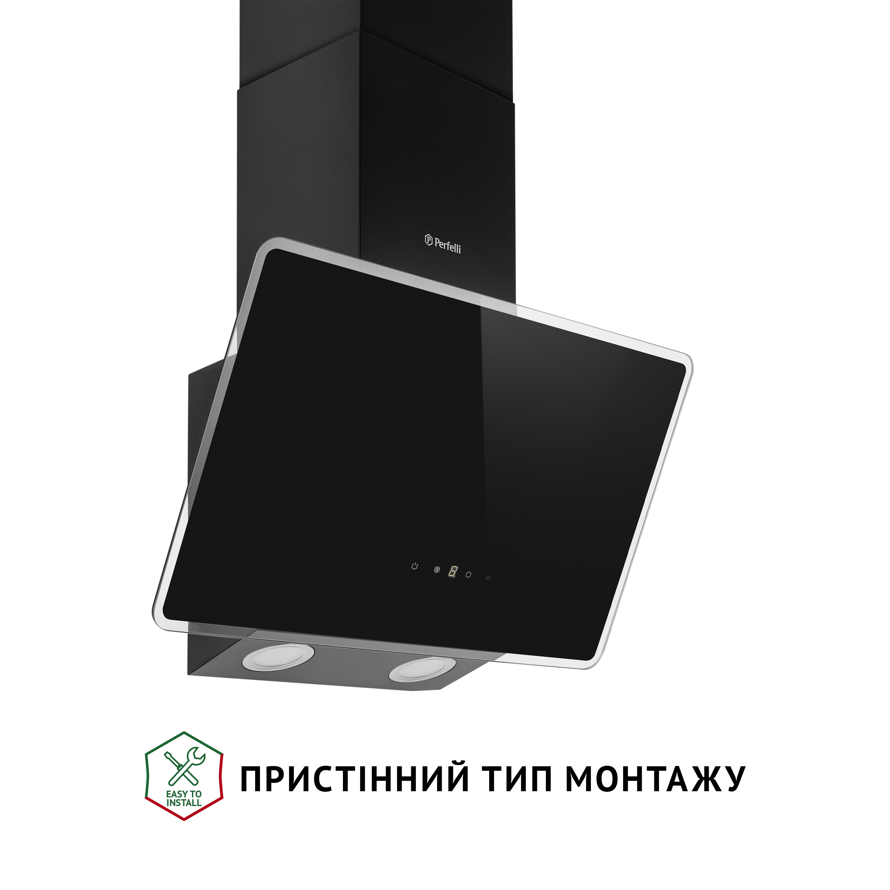 Витяжка декоративна похила Perfelli VICCO 5HSR NERO - зображення 2