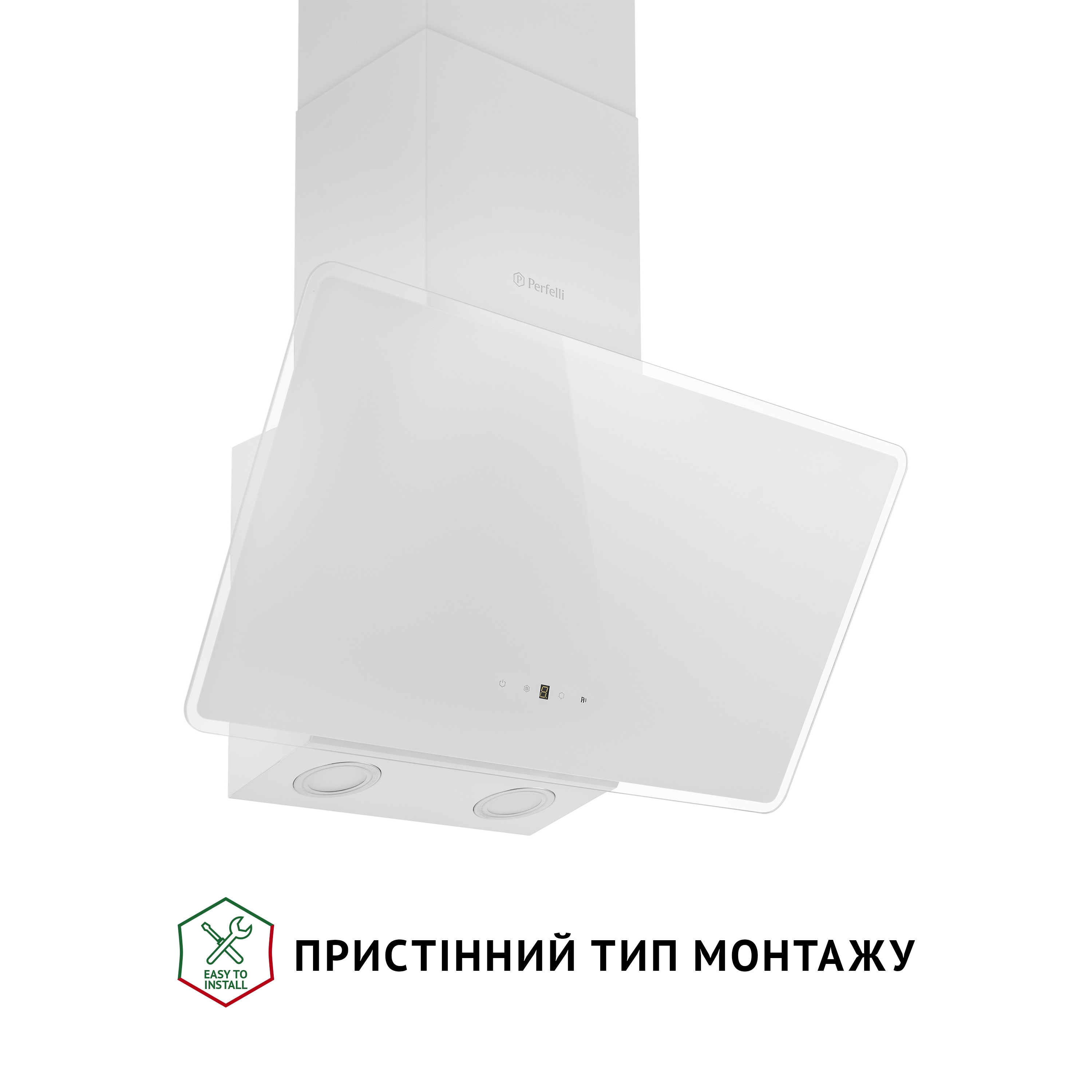 Витяжка декоративна похила Perfelli VICCO 6HSR BIANCO - зображення 2