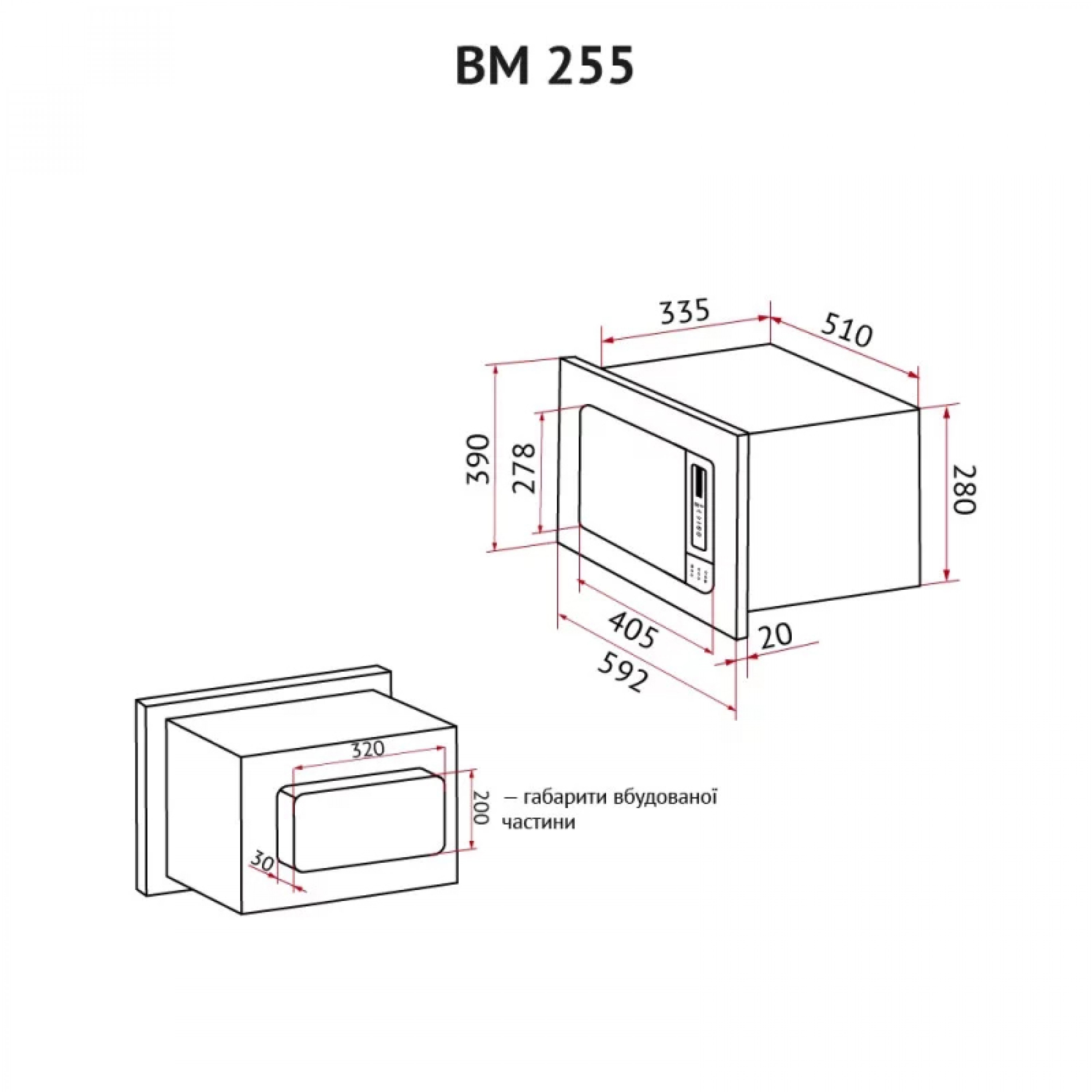 Полновстроенная микроволновка Perfelli BM 255 BIX - зображення 16
