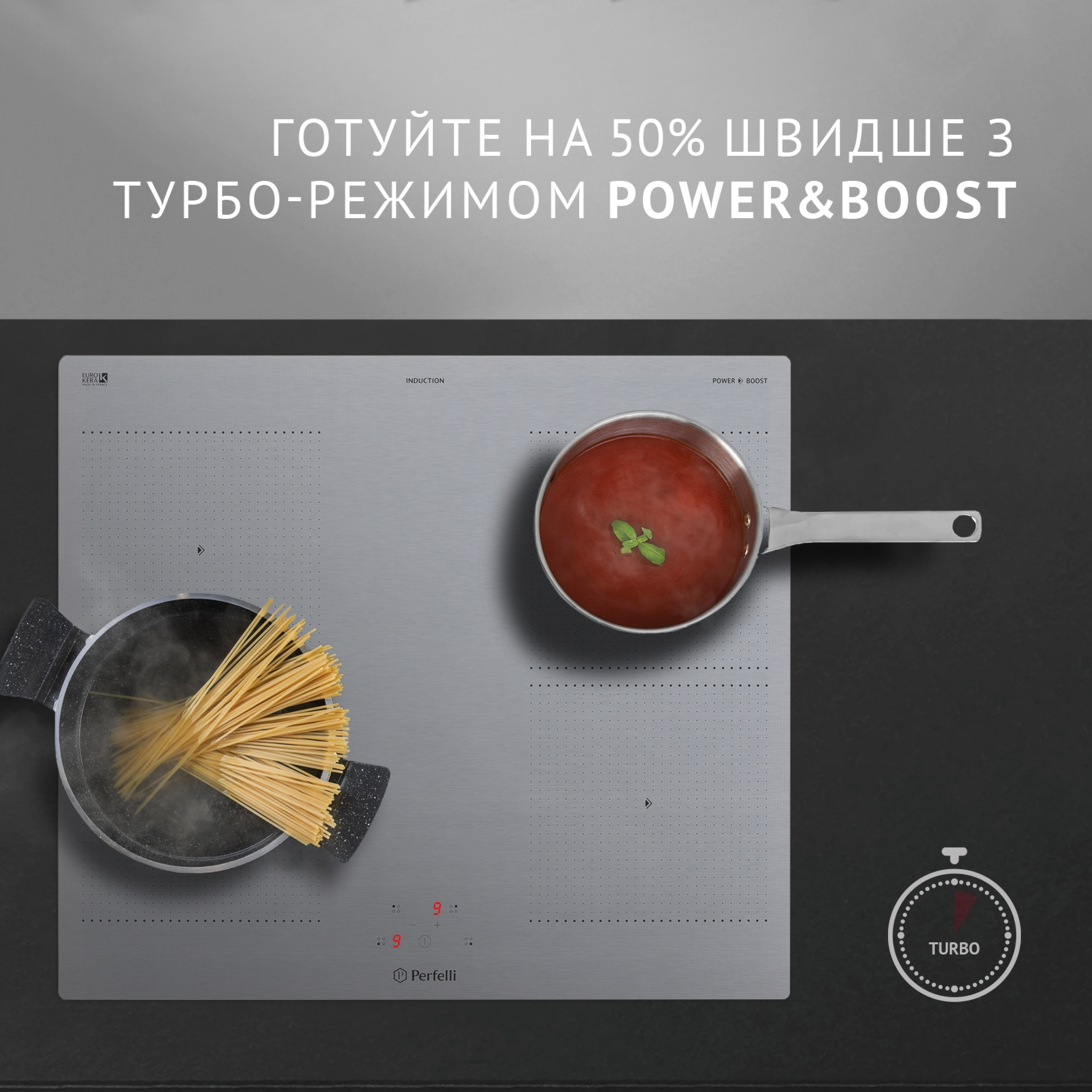 Поверхность индукционная Perfelli HI 674 GR - зображення 4