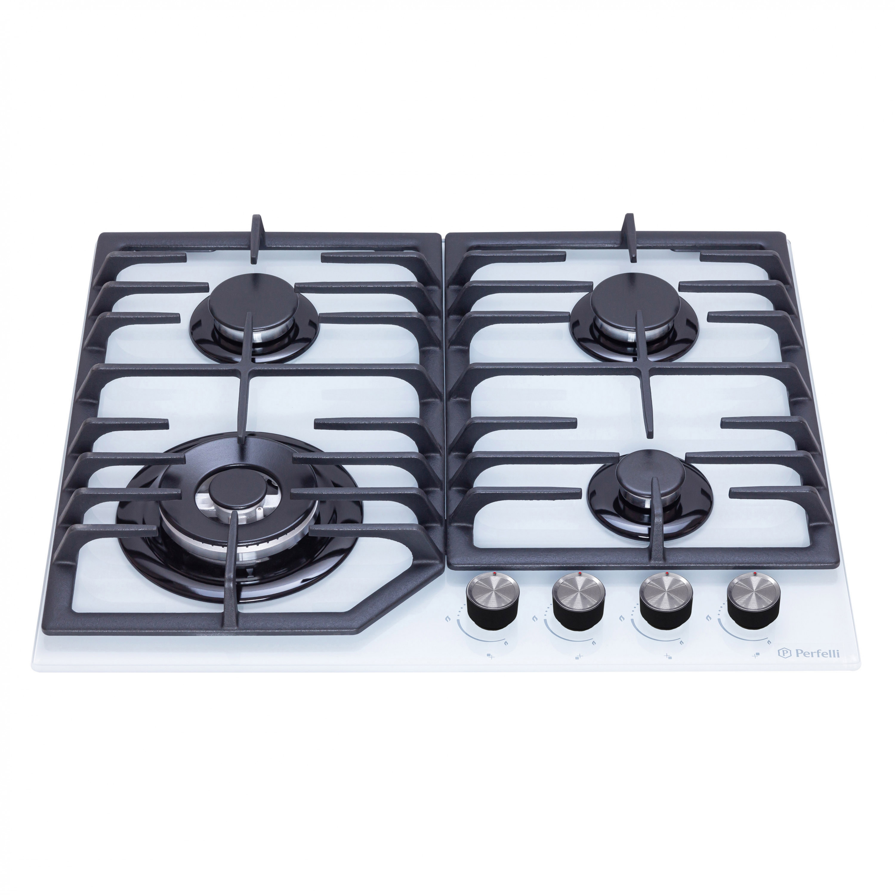 Perfelli 5905563500965 - зображення 2 Поверхня газова на склі Perfelli DIAMOND GW69C BIANCO - зображення 2