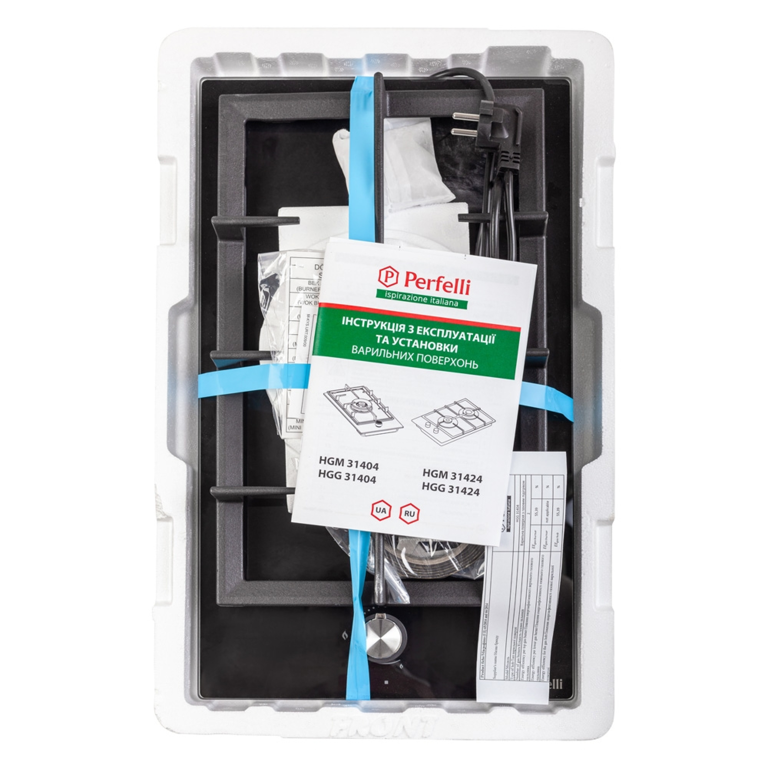 Поверхность газовая Domino на стекле Perfelli HGG 31404 BL - зображення 10