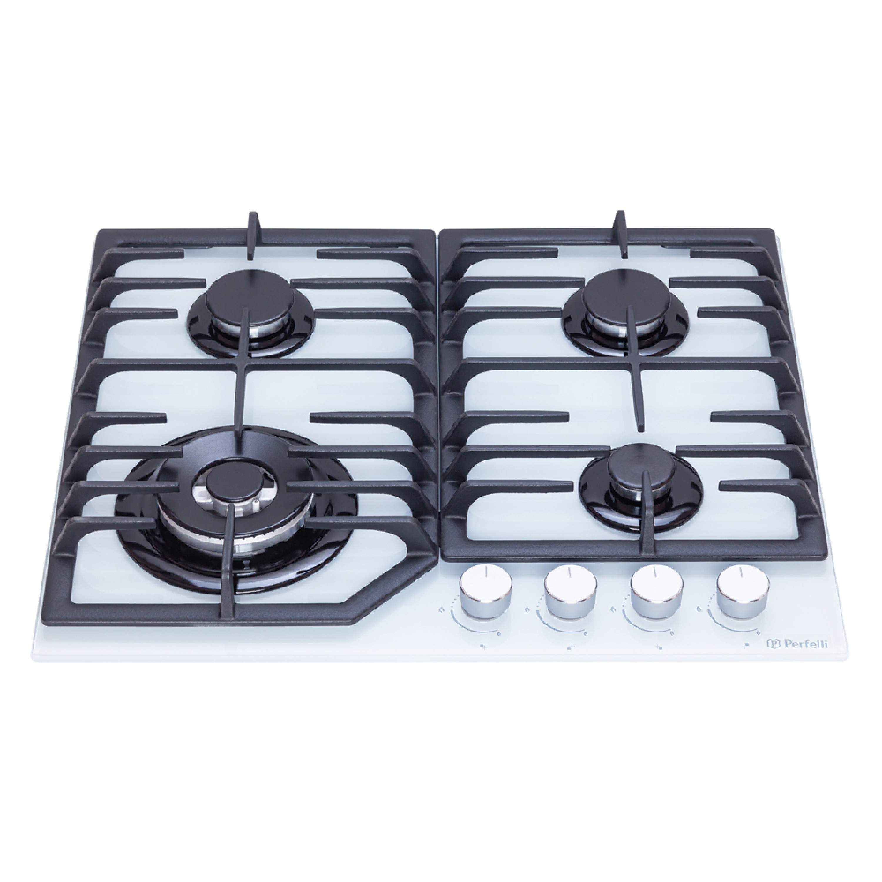 Perfelli 5902767155472 - зображення 2 Поверхня газова на склі Perfelli HGG 61694 WH - зображення 2