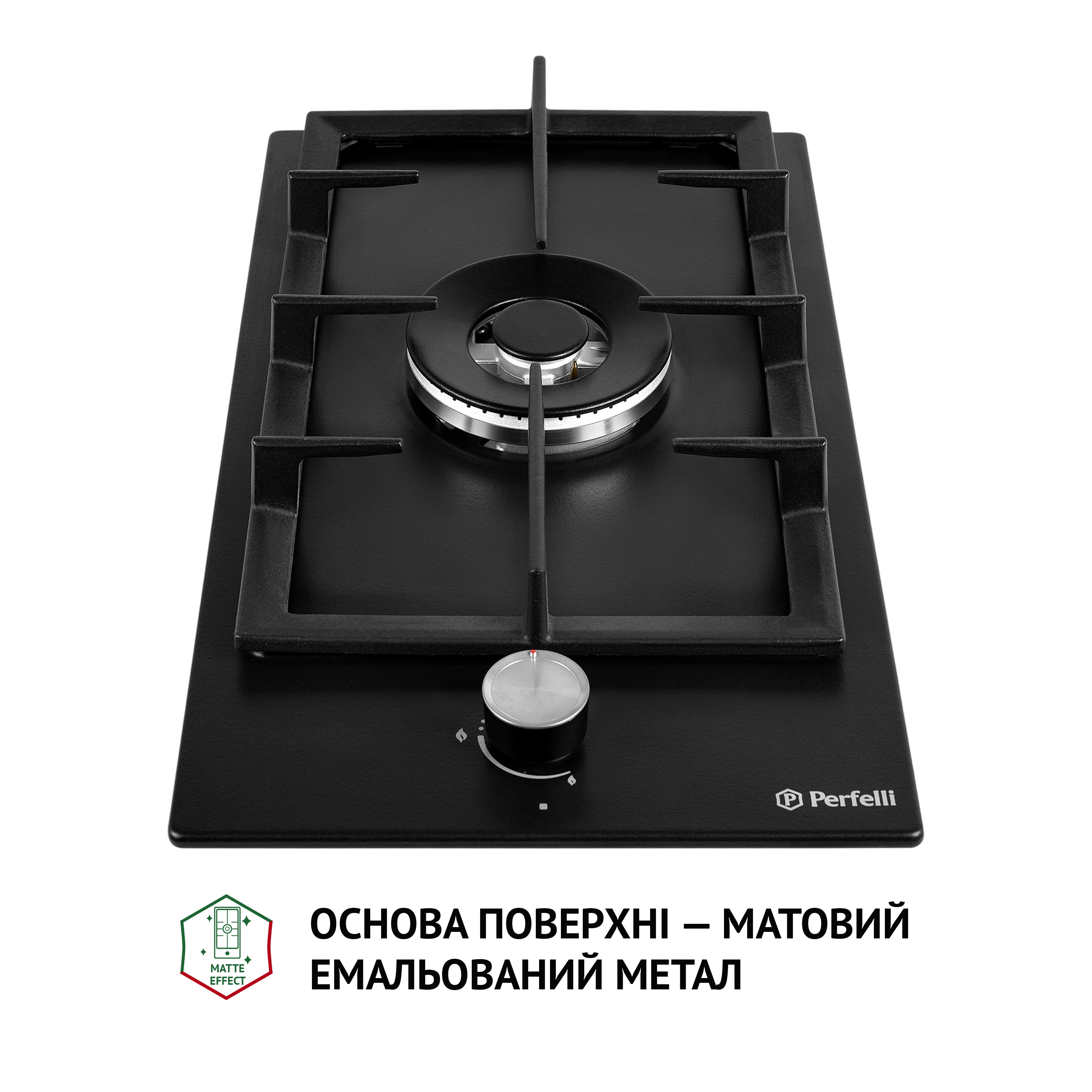 Поверхня газова Domino на металі Perfelli HGM 31404 BL - зображення 2