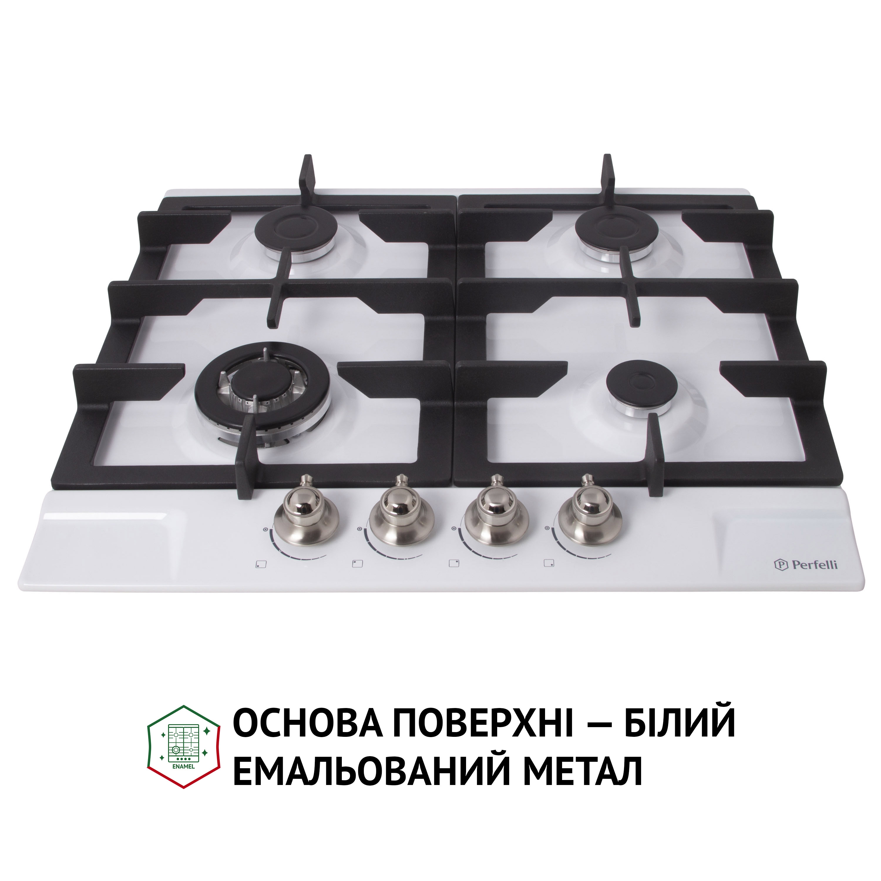 Варильна поверхня на металі Perfelli HGM 61637 WH RETRO - зображення 2