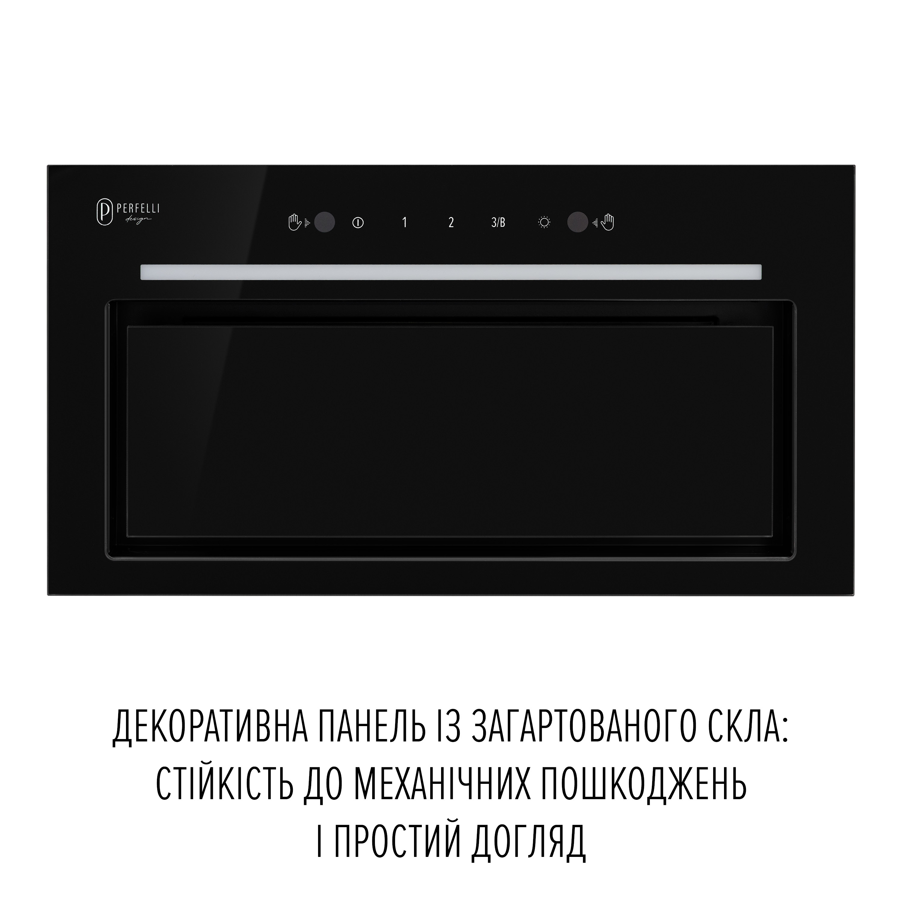 PERFELLI DESIGN 5905563502082 - зображення 2 Витяжка повновбудована PERFELLI DESIGN FILINI 5 NERO SILENZIO - зображення 2