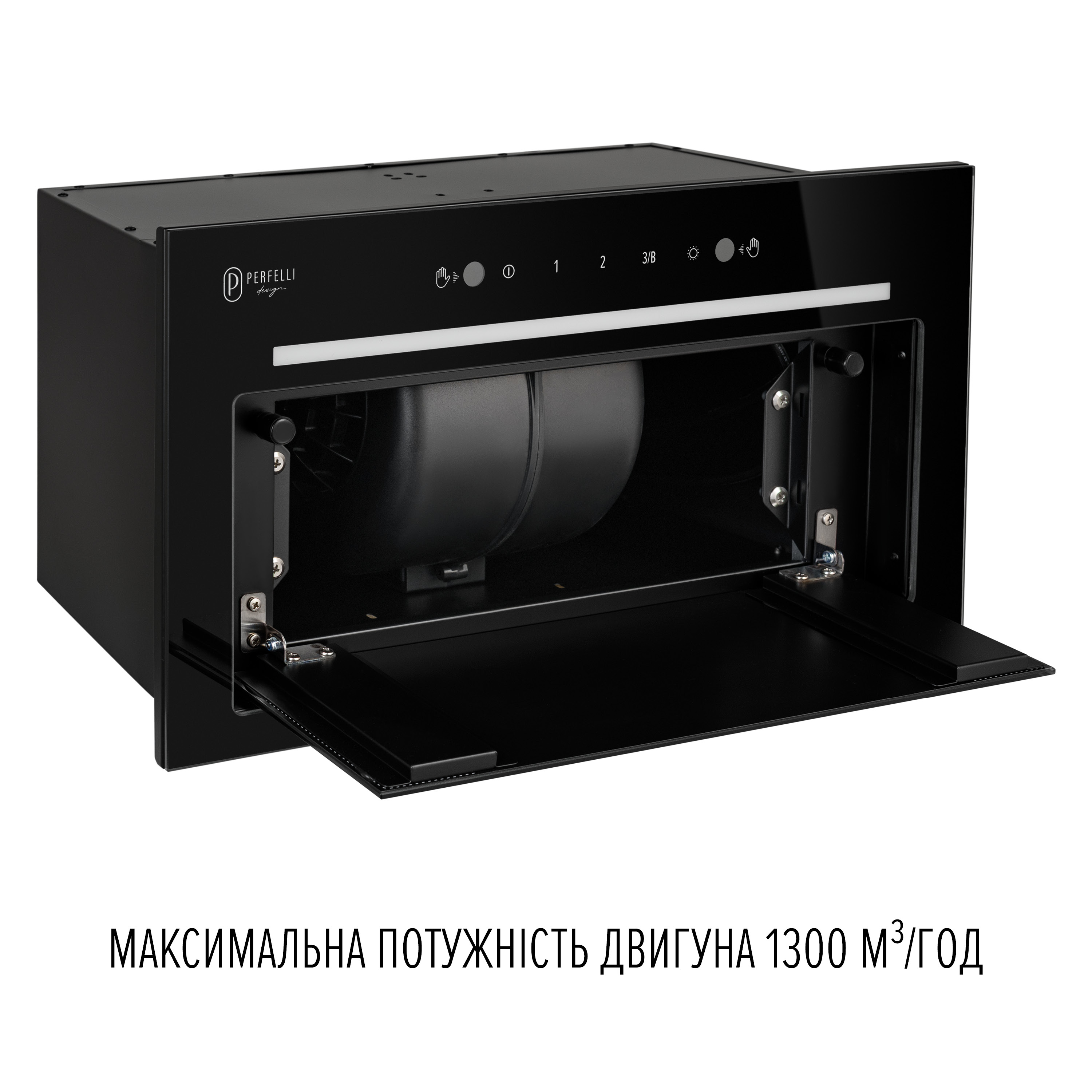 PERFELLI DESIGN 5905563502082 - зображення 8 Витяжка повновбудована PERFELLI DESIGN FILINI 5 NERO SILENZIO - зображення 8