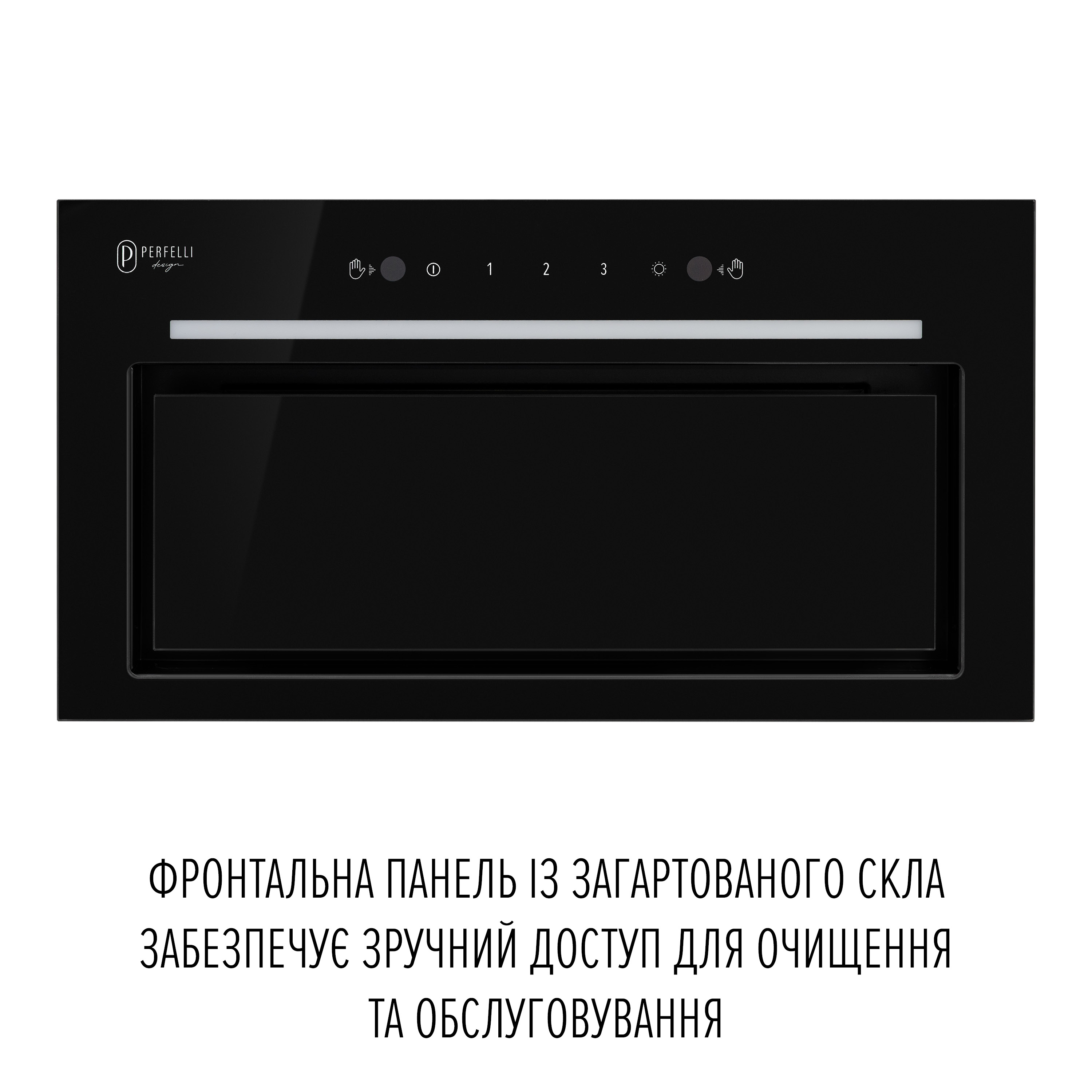 PERFELLI DESIGN 5905563502068 - зображення 2 Вытяжка полновстраиваемая PERFELLI DESIGN FILINI 5 NERO - зображення 2