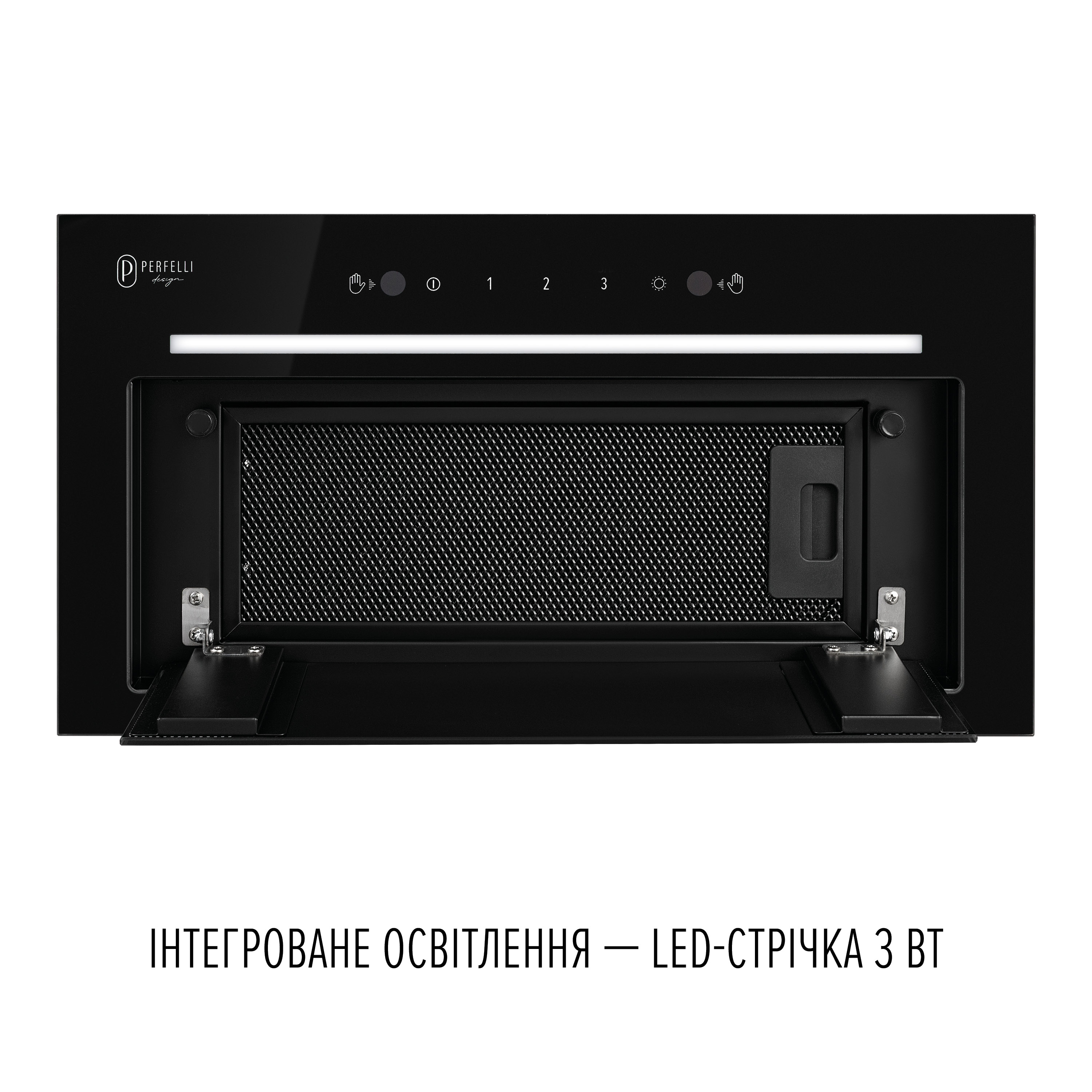 PERFELLI DESIGN 5905563502068 - зображення 3 Вытяжка полновстраиваемая PERFELLI DESIGN FILINI 5 NERO - зображення 3
