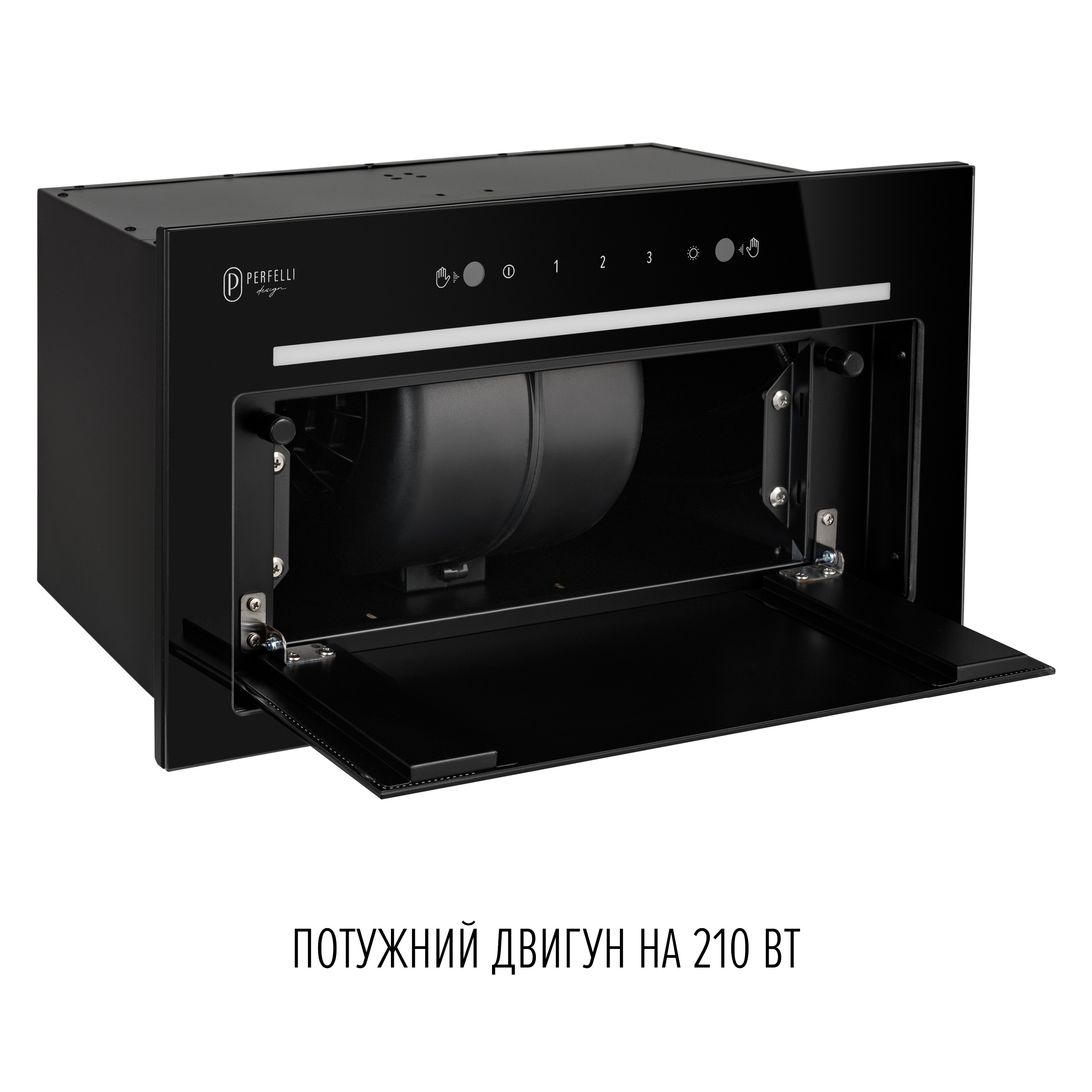 PERFELLI DESIGN 5905563502068 - зображення 8 Вытяжка полновстраиваемая PERFELLI DESIGN FILINI 5 NERO - зображення 8