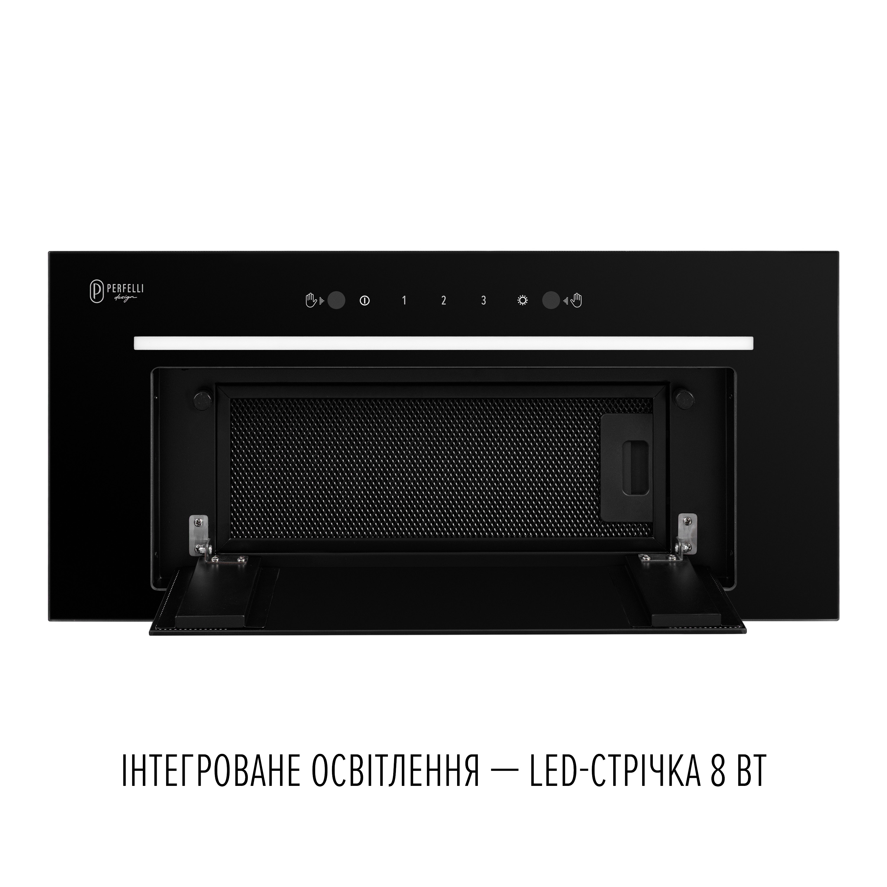 PERFELLI DESIGN 5905563502167 - зображення 3 Витяжка повновбудована PERFELLI DESIGN FILINI 6 NERO - зображення 3