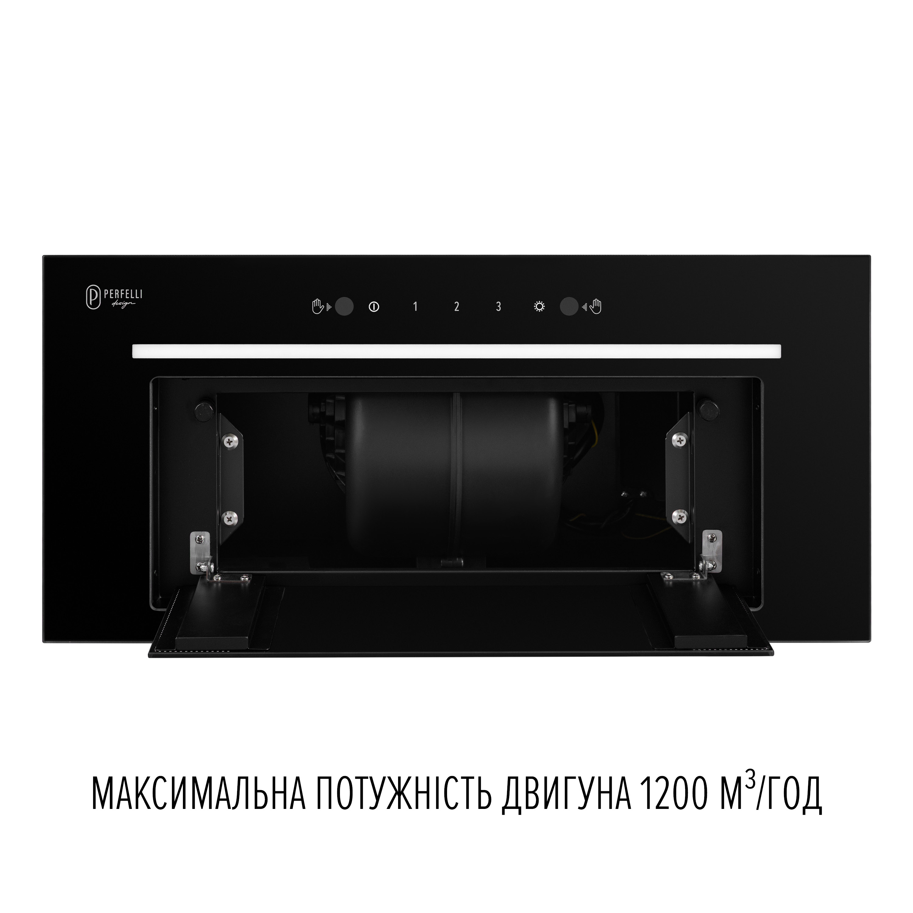 PERFELLI DESIGN 5905563502167 - зображення 4 Витяжка повновбудована PERFELLI DESIGN FILINI 6 NERO - зображення 4
