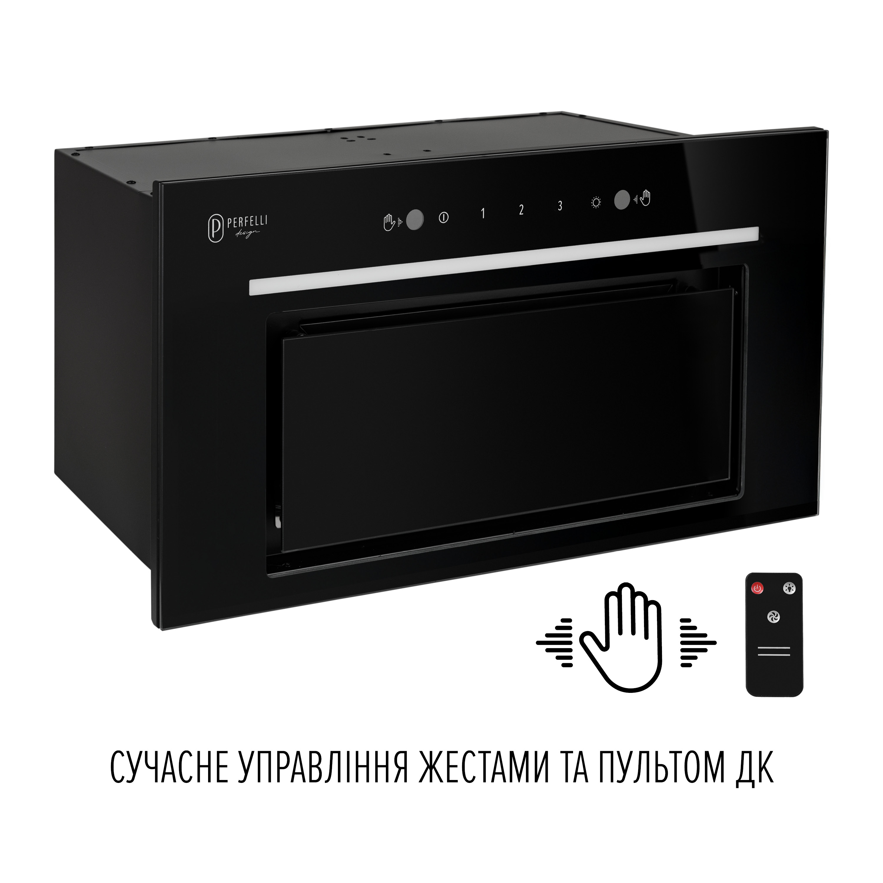 PERFELLI DESIGN 5905563502167 - зображення 6 Витяжка повновбудована PERFELLI DESIGN FILINI 6 NERO - зображення 6