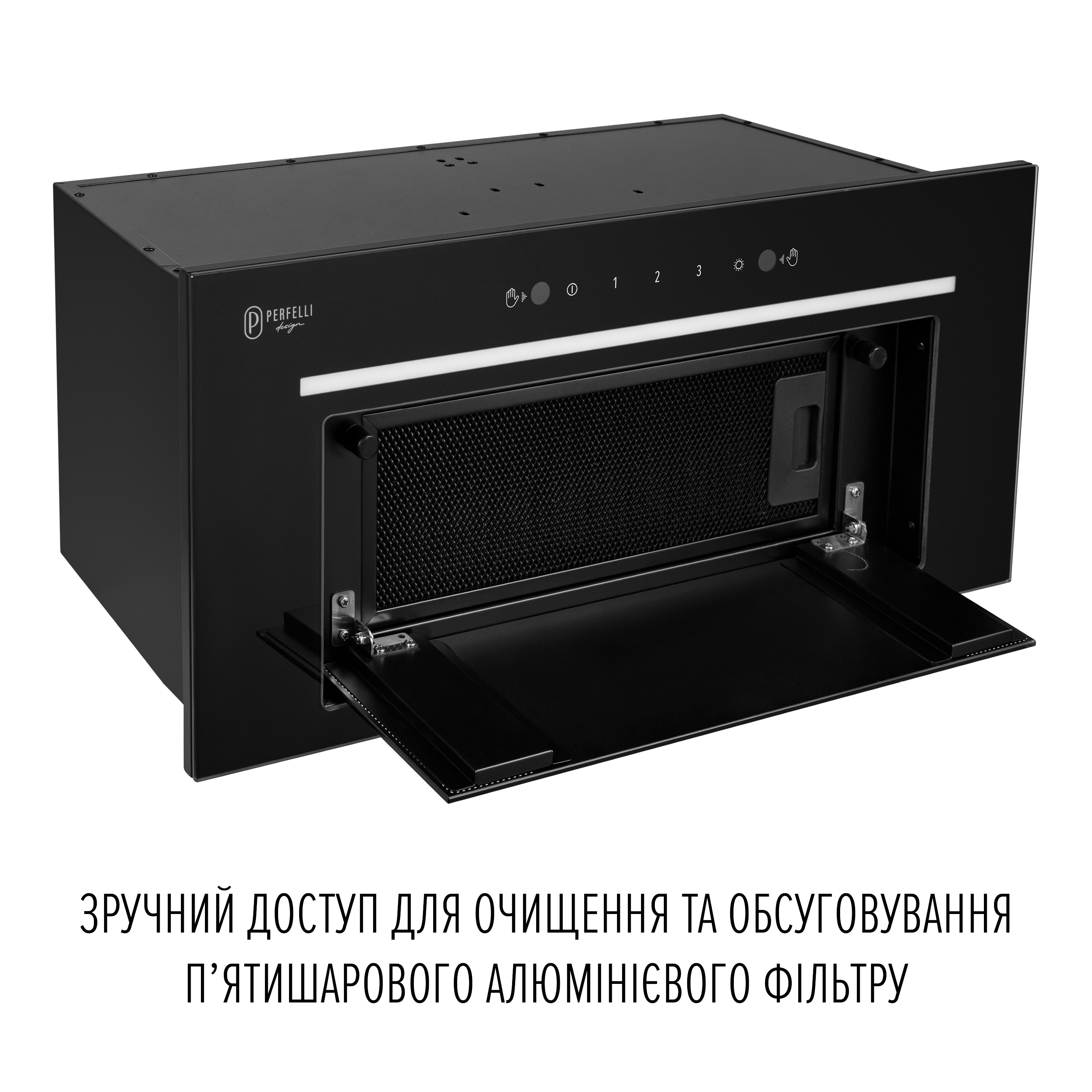 PERFELLI DESIGN 5905563502167 - зображення 7 Витяжка повновбудована PERFELLI DESIGN FILINI 6 NERO - зображення 7
