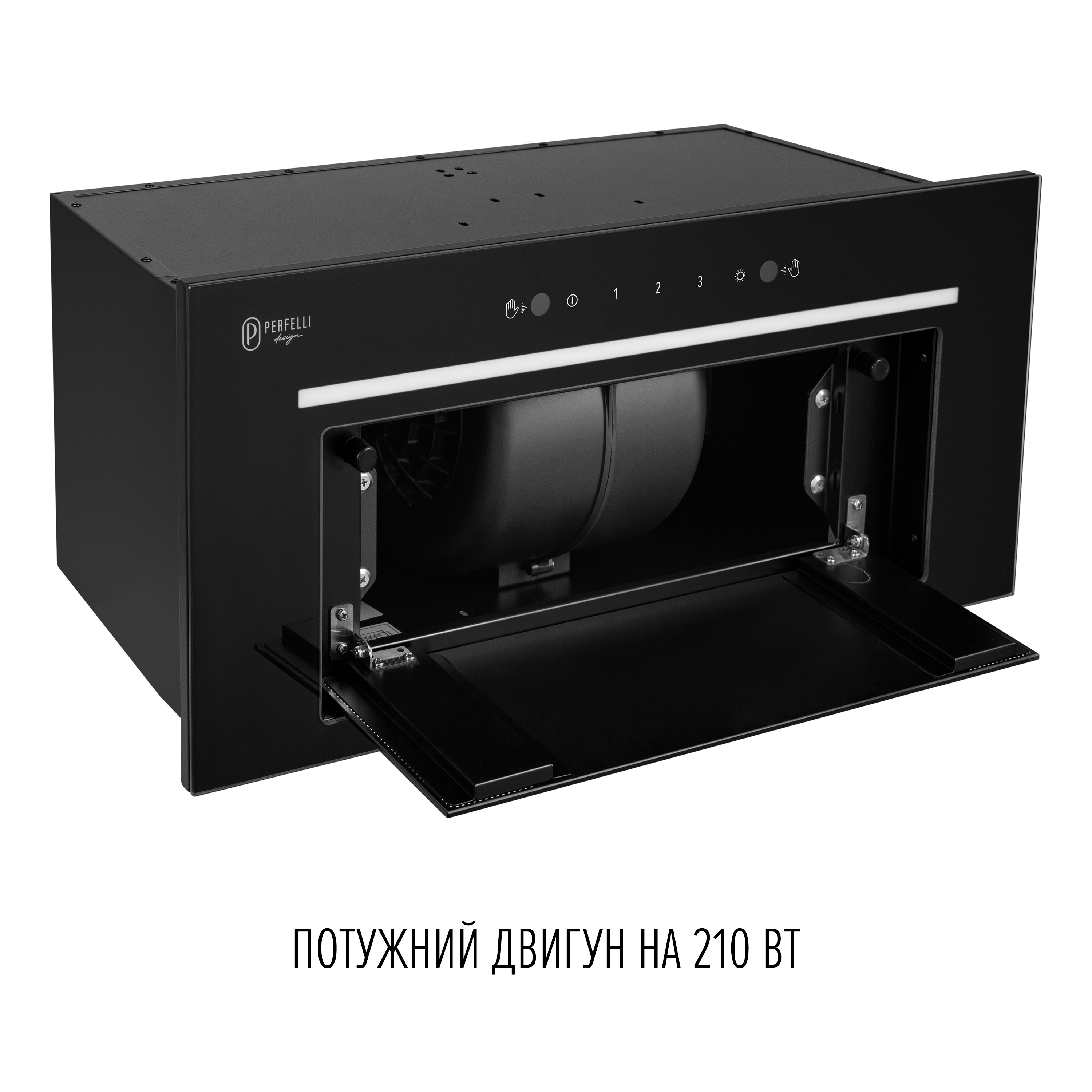 PERFELLI DESIGN 5905563502167 - зображення 8 Витяжка повновбудована PERFELLI DESIGN FILINI 6 NERO - зображення 8