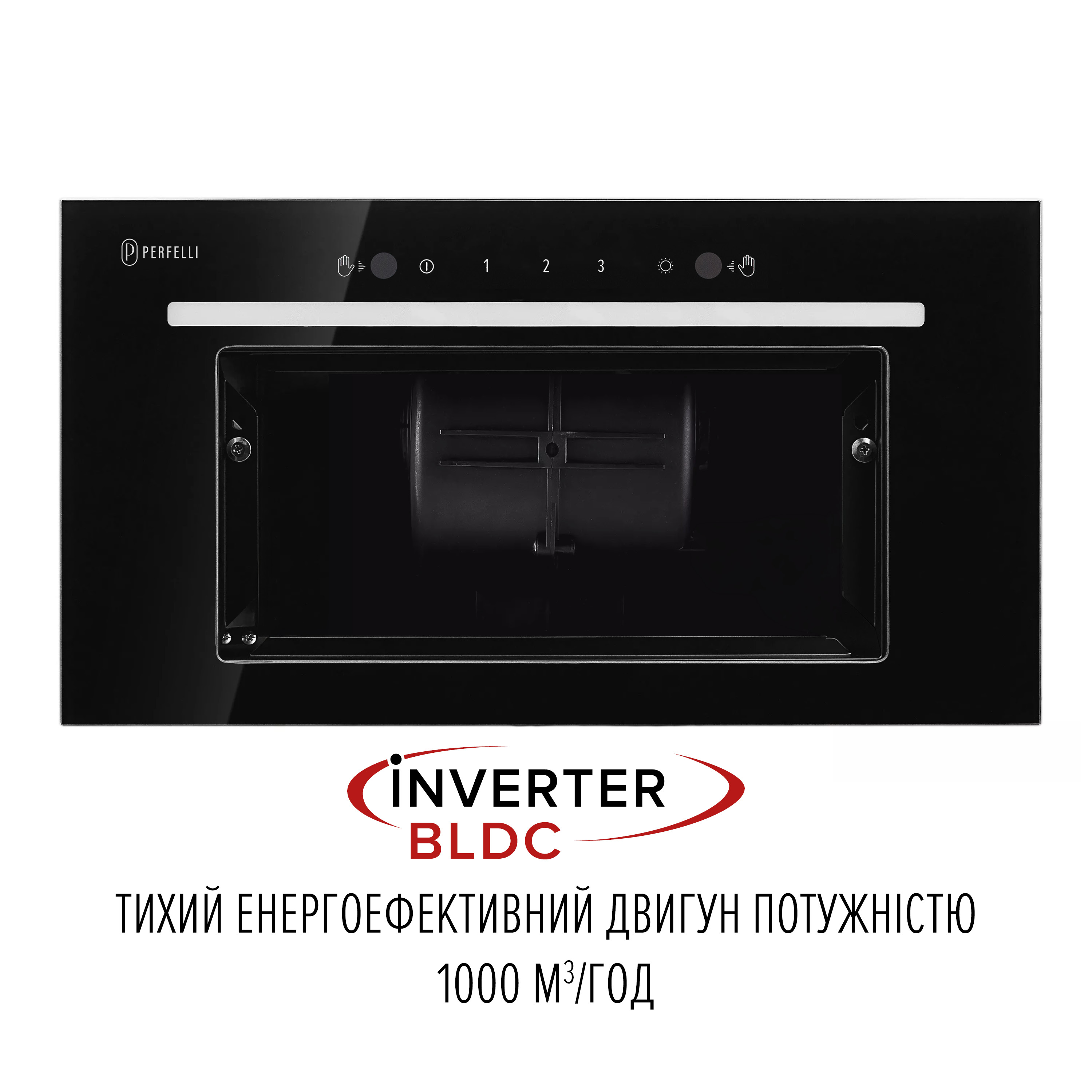 Perfelli 5905563502563 - зображення 5 Витяжка повновбудована PERFELLI LIANA 5 NW NERO SILENZIO - зображення 5