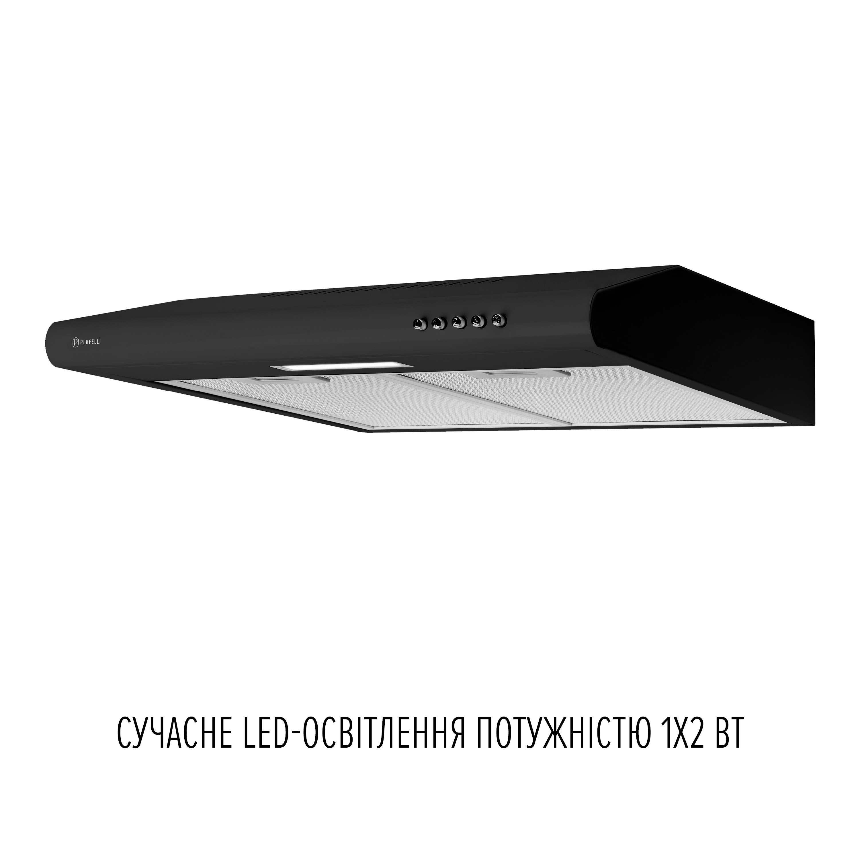 Perfelli 5905563502105 - зображення 4 Витяжка плоска PERFELLI PL 6124 BL LED - зображення 4
